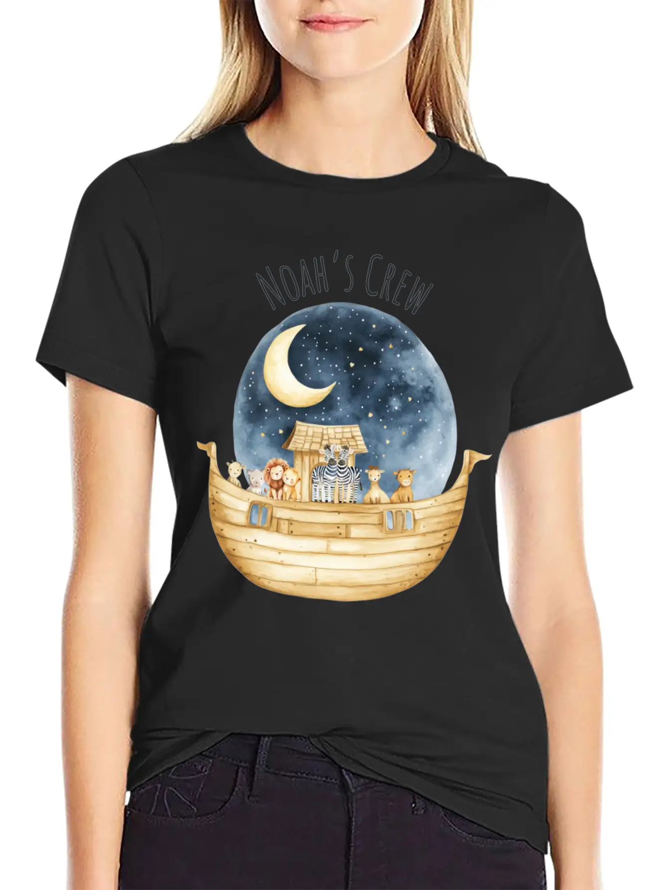 Noah's Crew Unisex Short Sleeve Soft Cotton T-Shirt – Casual Everyday Wear