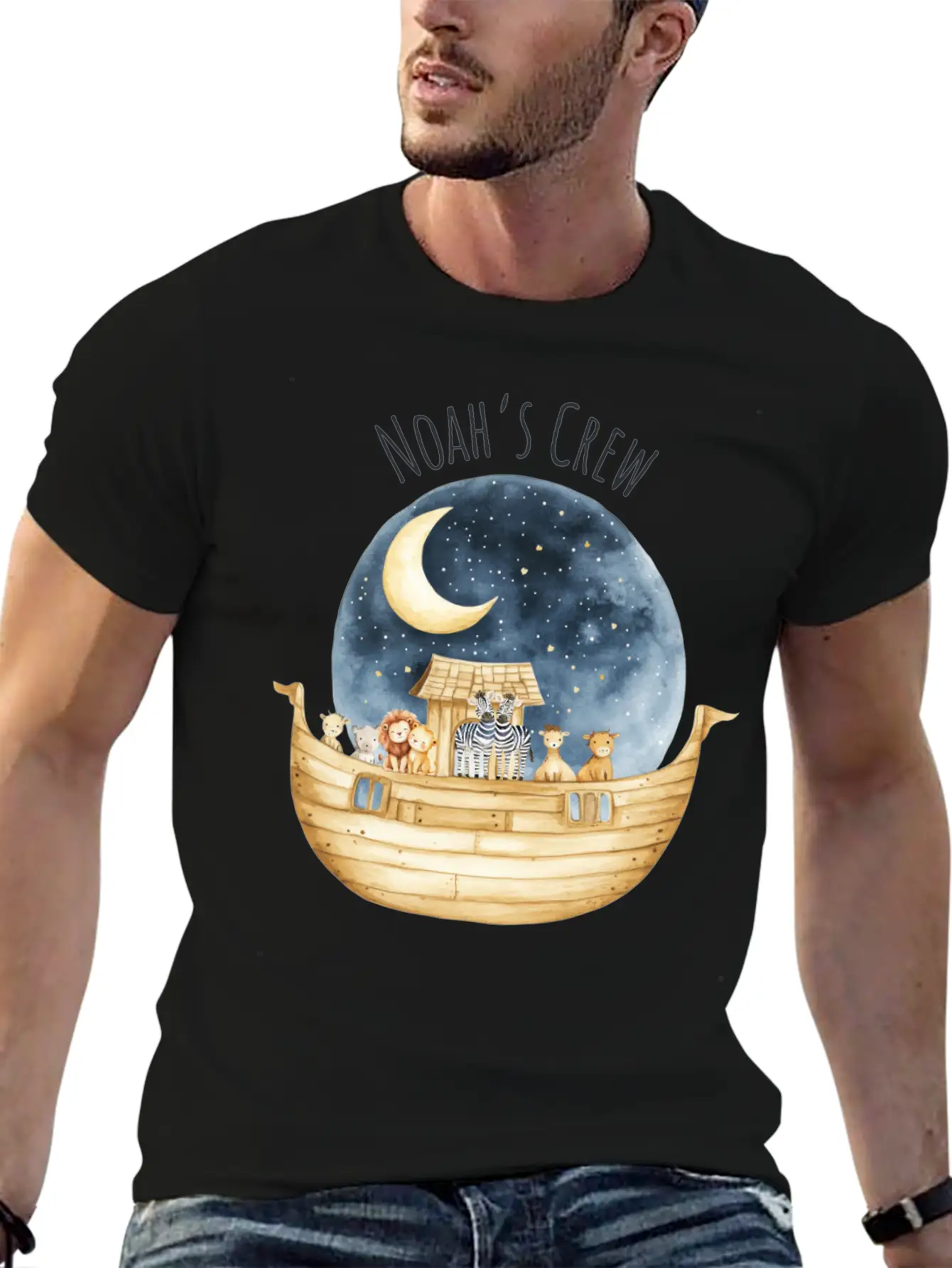Noah's Crew Unisex Short Sleeve Soft Cotton T-Shirt – Casual Everyday Wear