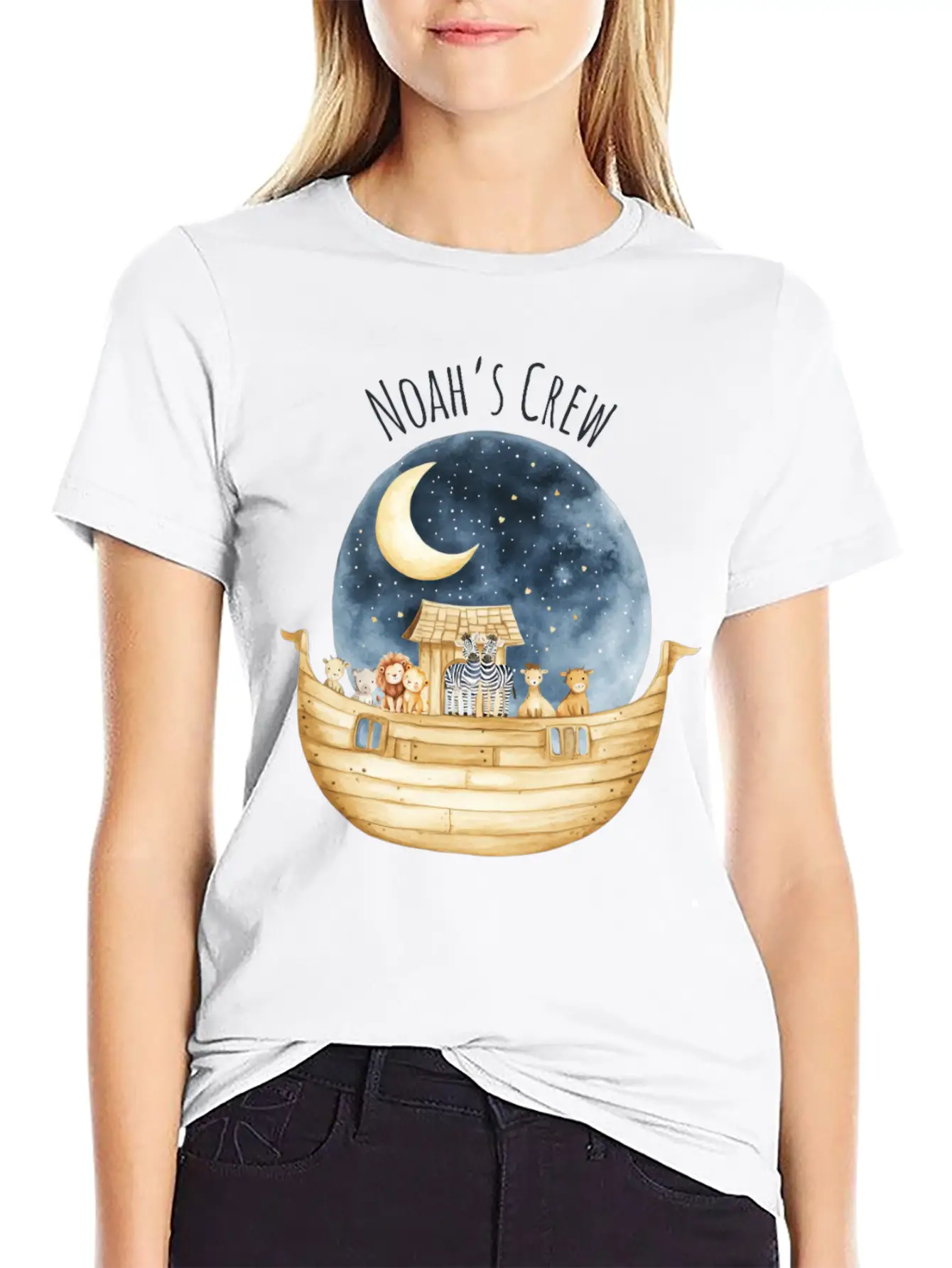 Noah's Crew Unisex Short Sleeve Soft Cotton T-Shirt – Casual Everyday Wear