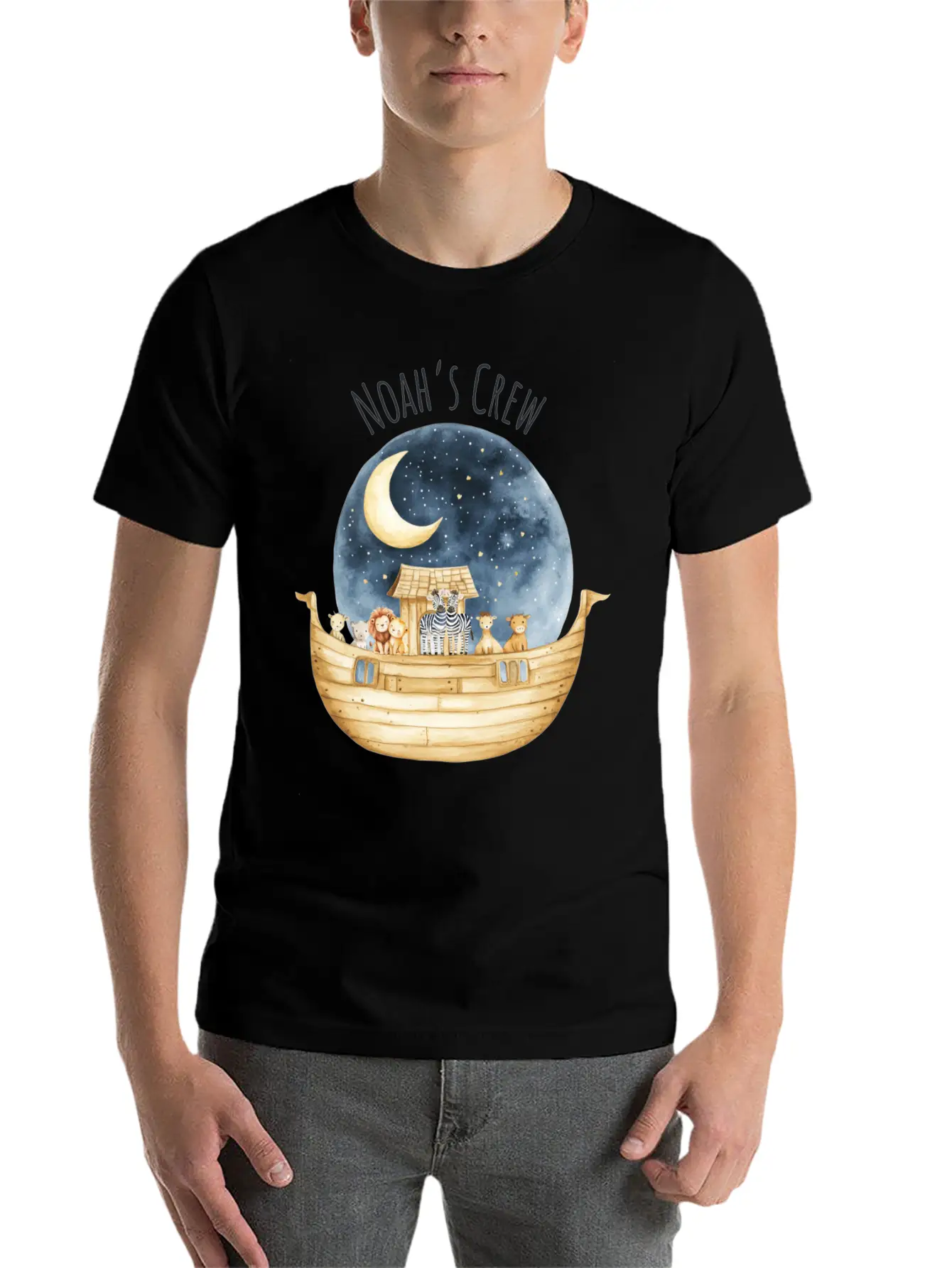 Noah's Crew Unisex Short Sleeve Soft Cotton T-Shirt – Casual Everyday Wear