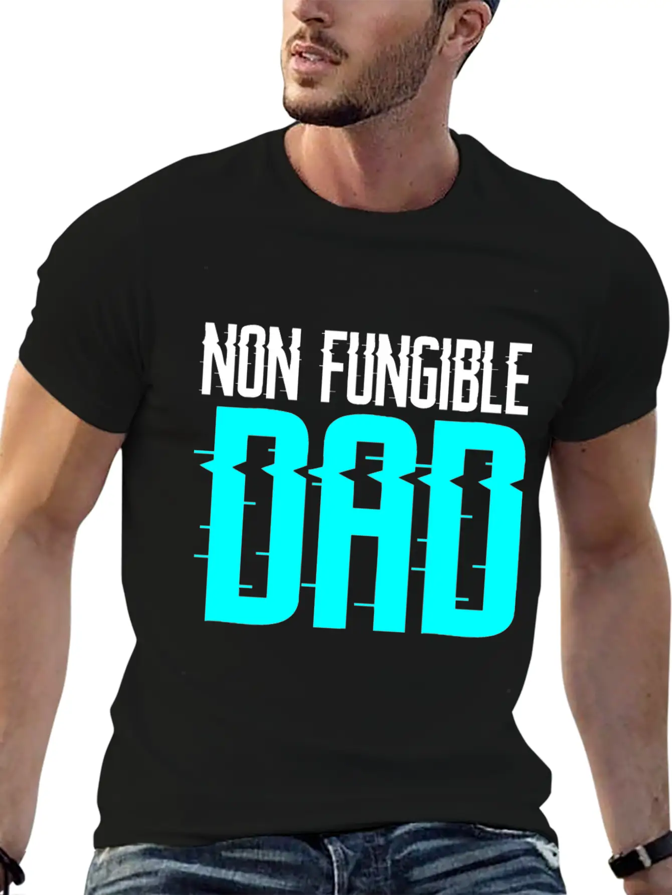 Non Fungible Dad Design For Funny NFT Lover Dad Unisex Short Sleeve Soft Cotton T-Shirt – Casual Everyday Wear