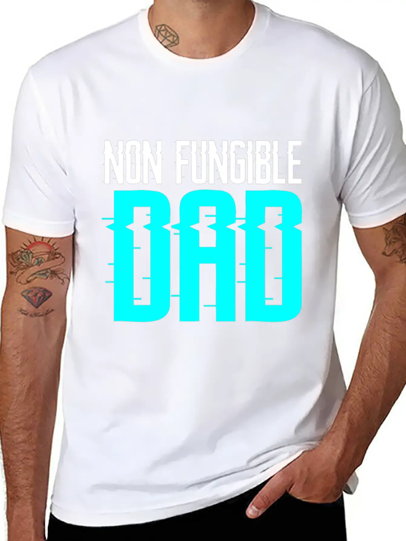 Non Fungible Dad Design For Funny NFT Lover Dad Unisex Short Sleeve Soft Cotton T-Shirt – Casual Everyday Wear