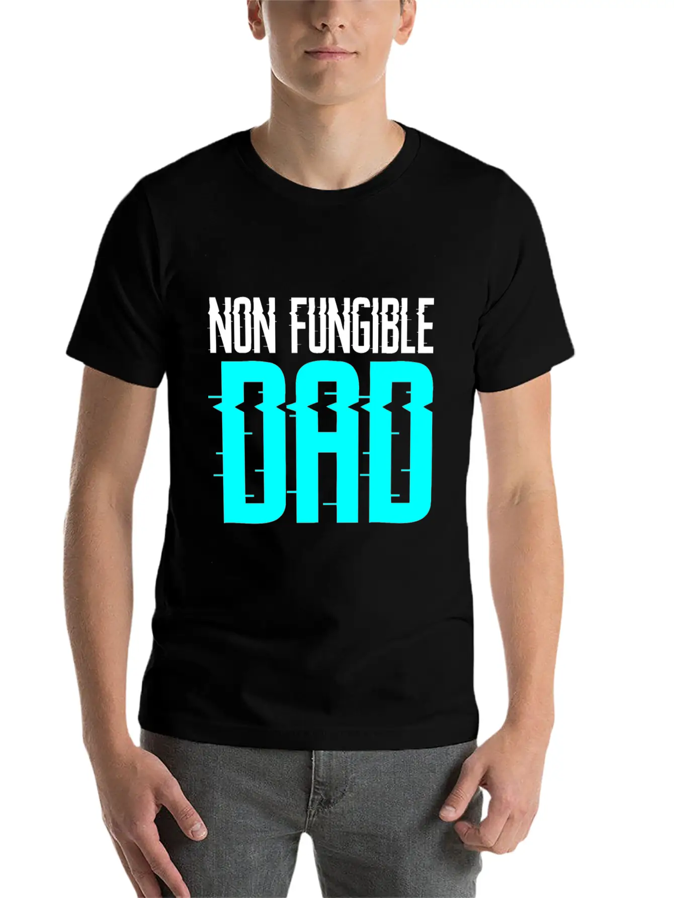 Non Fungible Dad Design For Funny NFT Lover Dad Unisex Short Sleeve Soft Cotton T-Shirt – Casual Everyday Wear