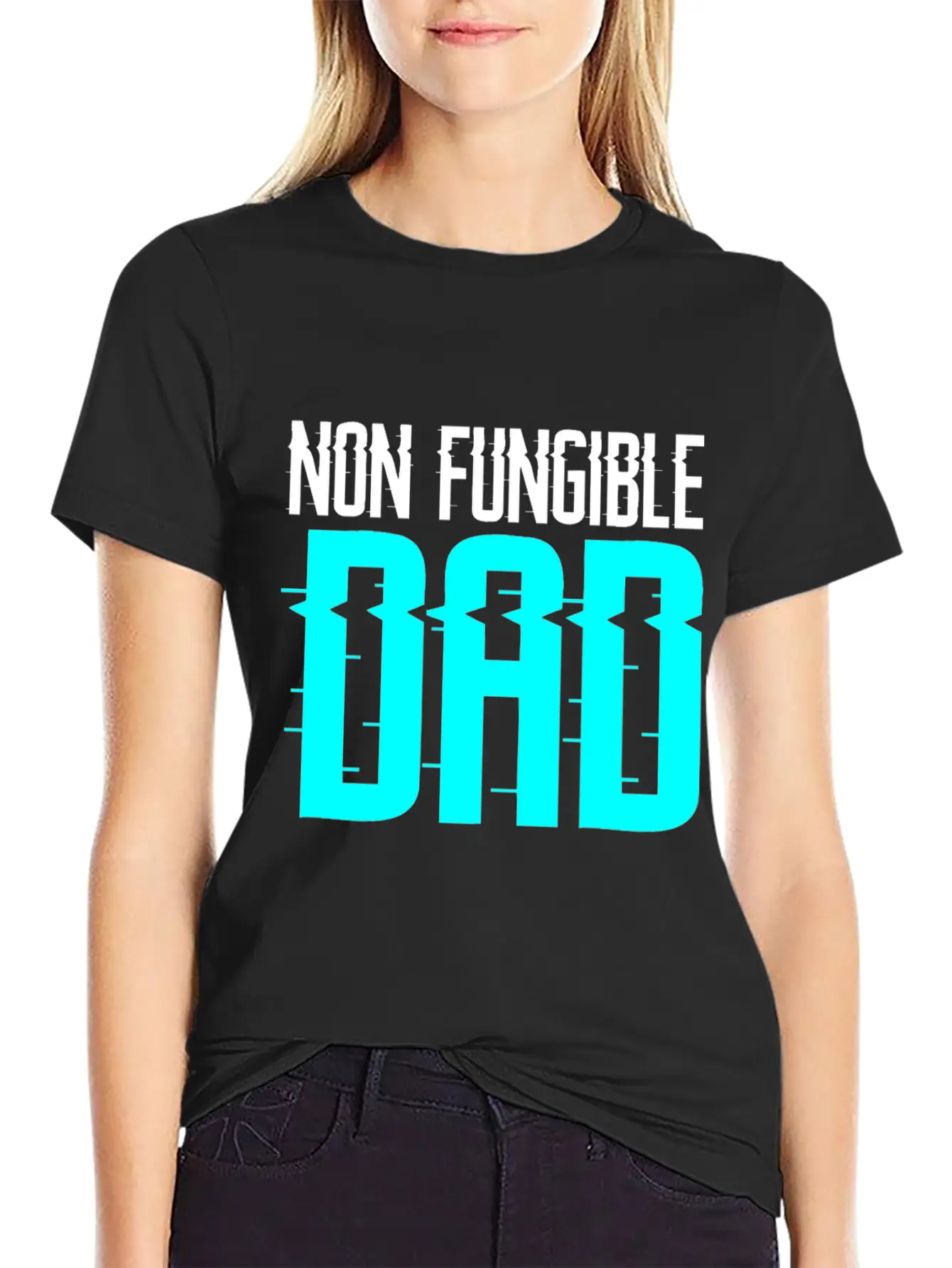 Non Fungible Dad Design For Funny NFT Lover Dad Unisex Short Sleeve Soft Cotton T-Shirt – Casual Everyday Wear