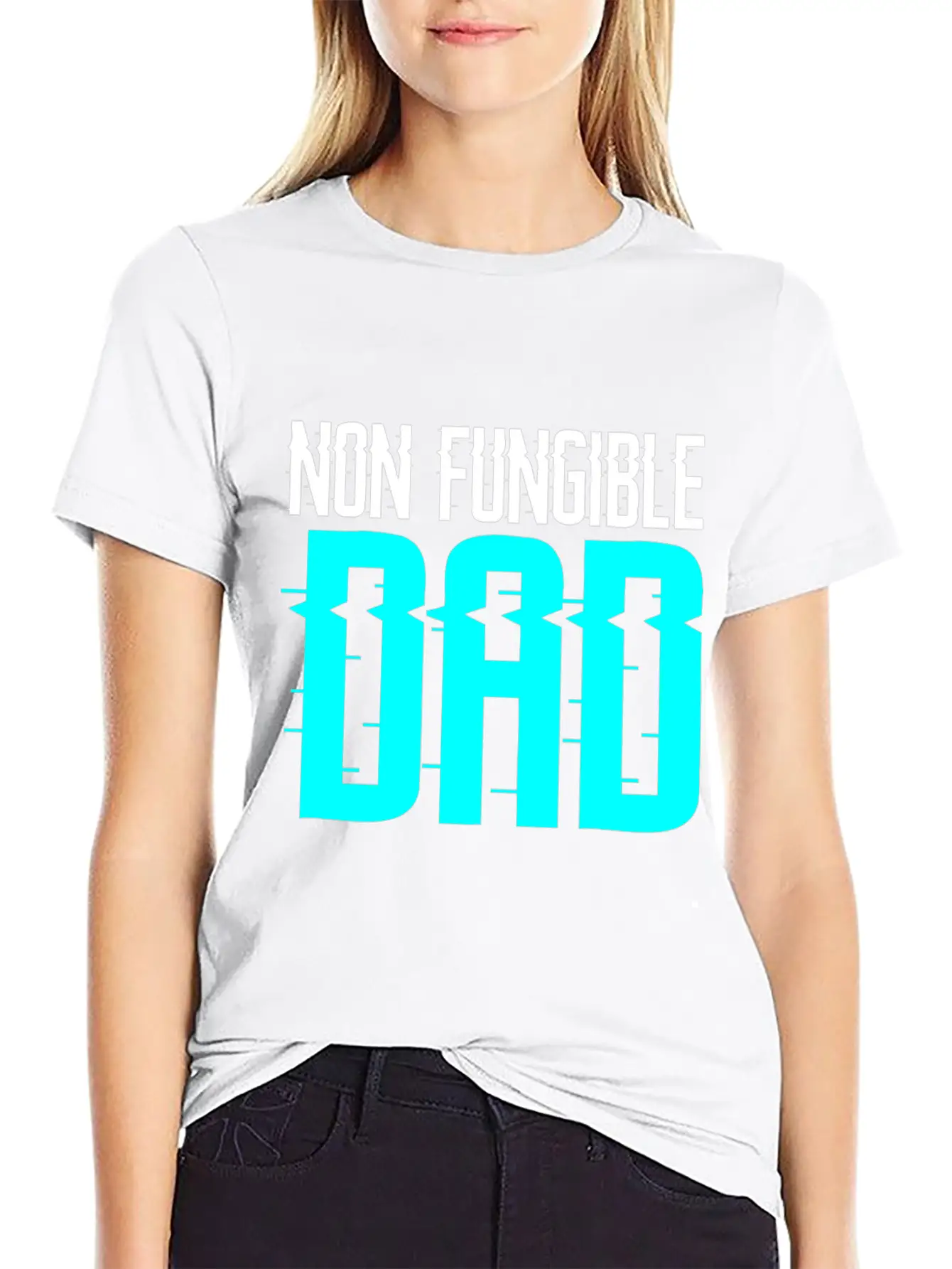 Non Fungible Dad Design For Funny NFT Lover Dad Unisex Short Sleeve Soft Cotton T-Shirt – Casual Everyday Wear
