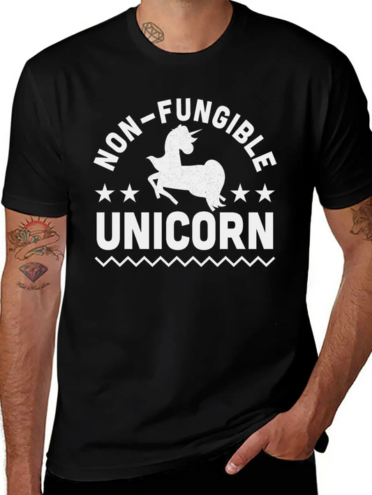 Non-Fungible Unicorn NFT Crypto Art Humor Stylish Everyday T-Shirt – Unisex Basic Cotton Tee