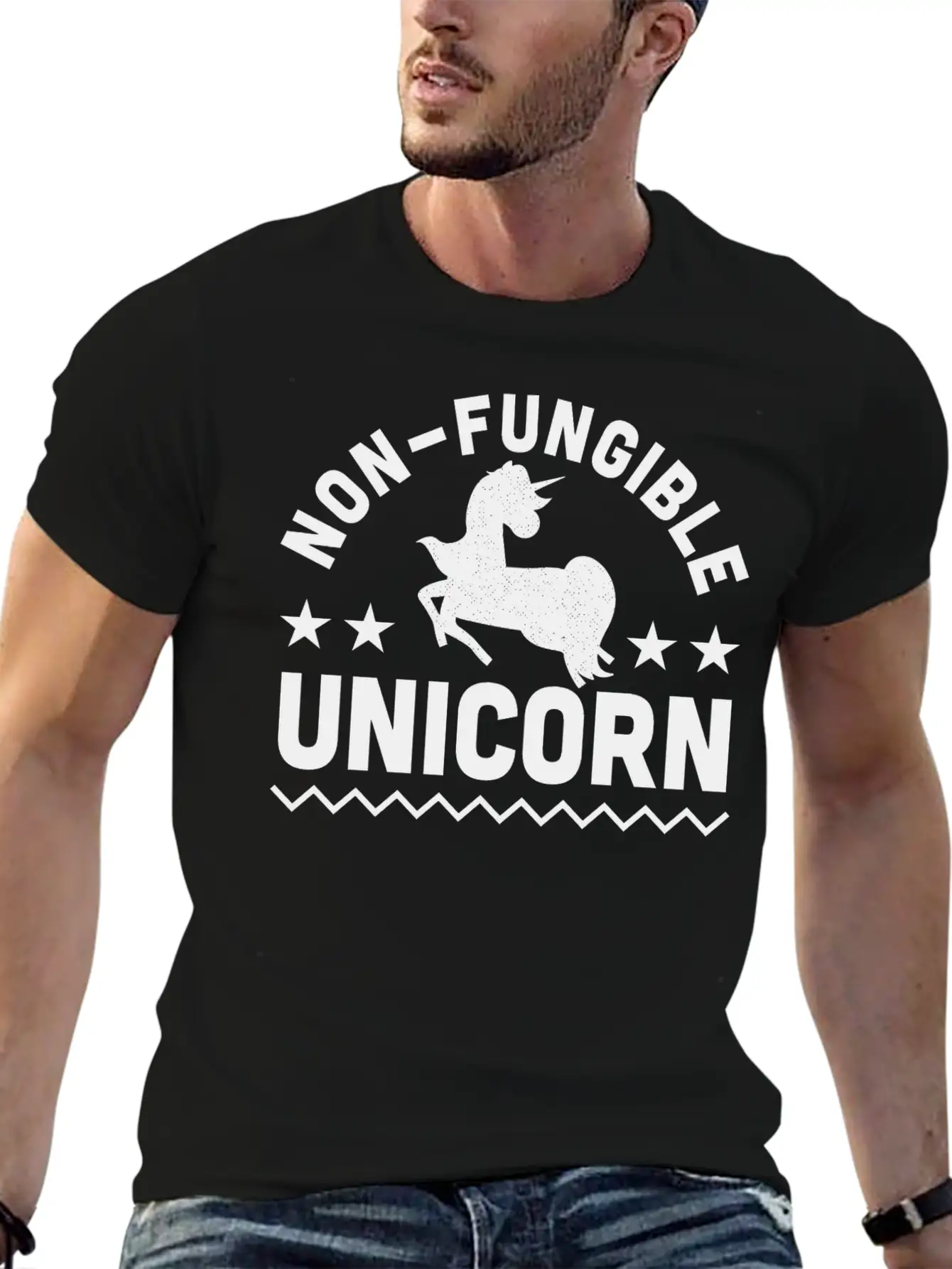 Non-Fungible Unicorn NFT Crypto Art Humor Stylish Everyday T-Shirt – Unisex Basic Cotton Tee