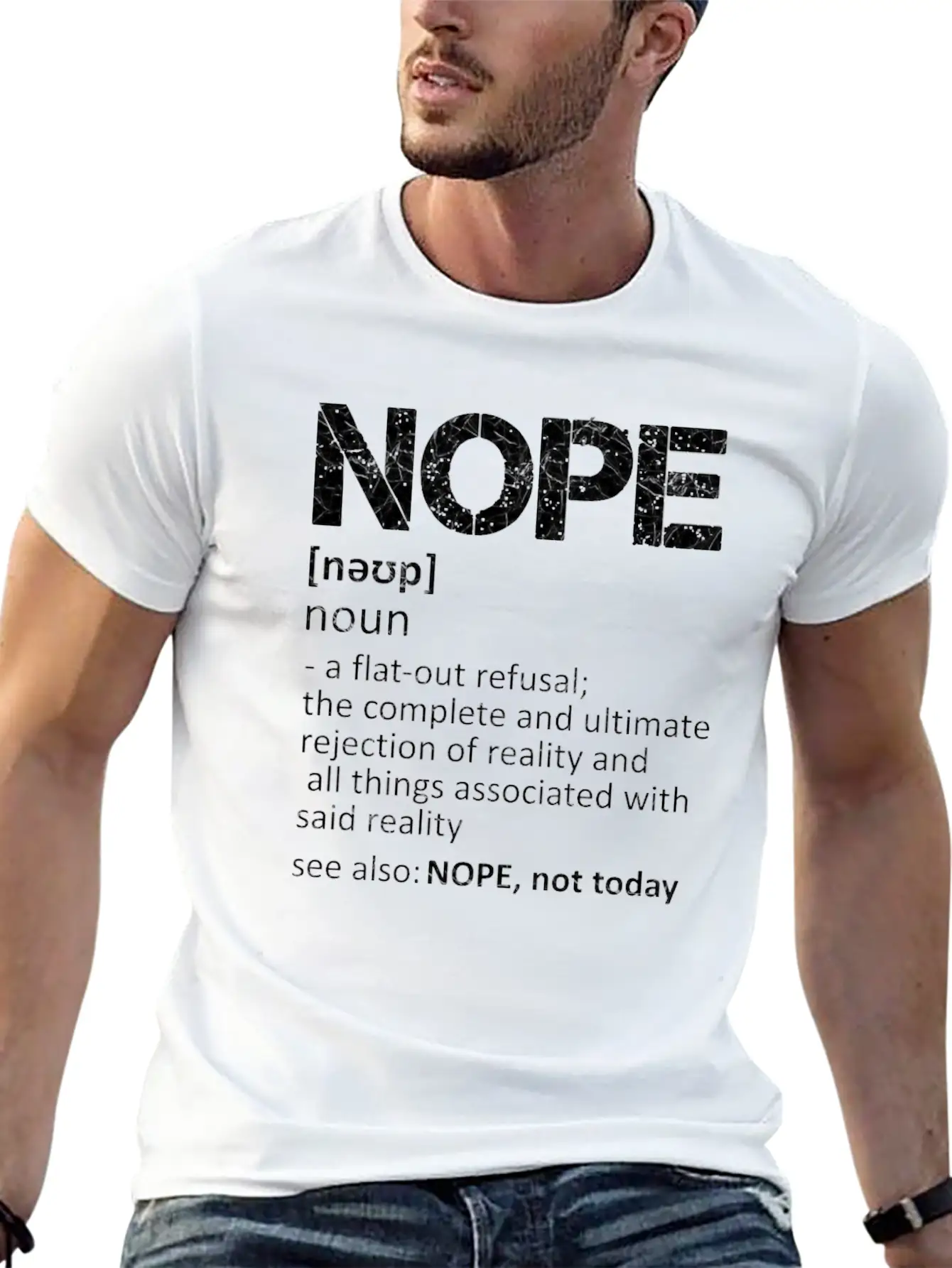 NOPE, Noun, Not Today Essential Unisex Summer Tee – Soft Cotton Casual Fit