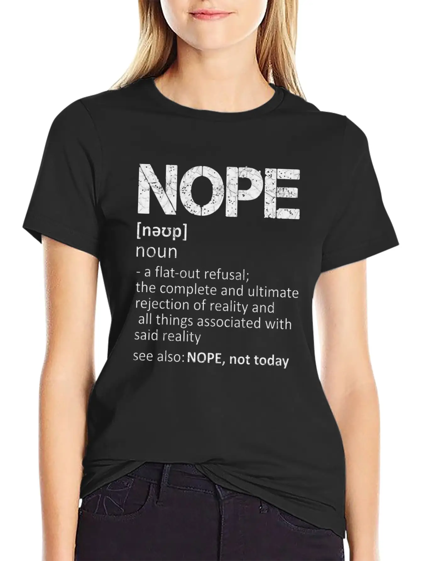 NOPE, Noun, Not Today Essential Unisex Summer Tee – Soft Cotton Casual Fit