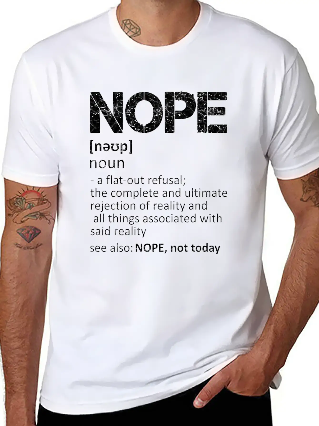 NOPE, Noun, Not Today Essential Unisex Summer Tee – Soft Cotton Casual Fit