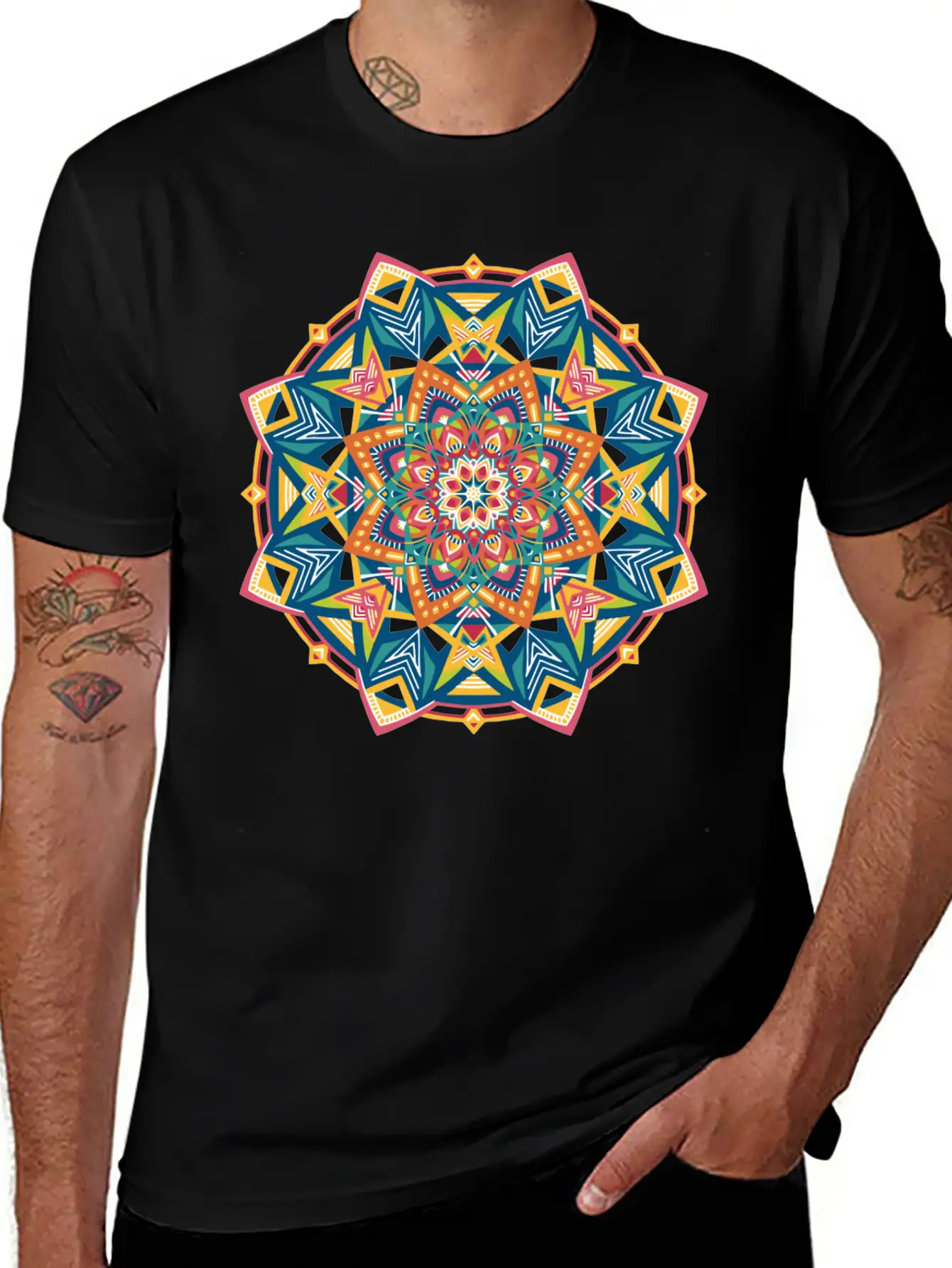 Nordic Mandala No 723 Unisex Short Sleeve Soft Cotton T-Shirt – Casual Everyday Wear
