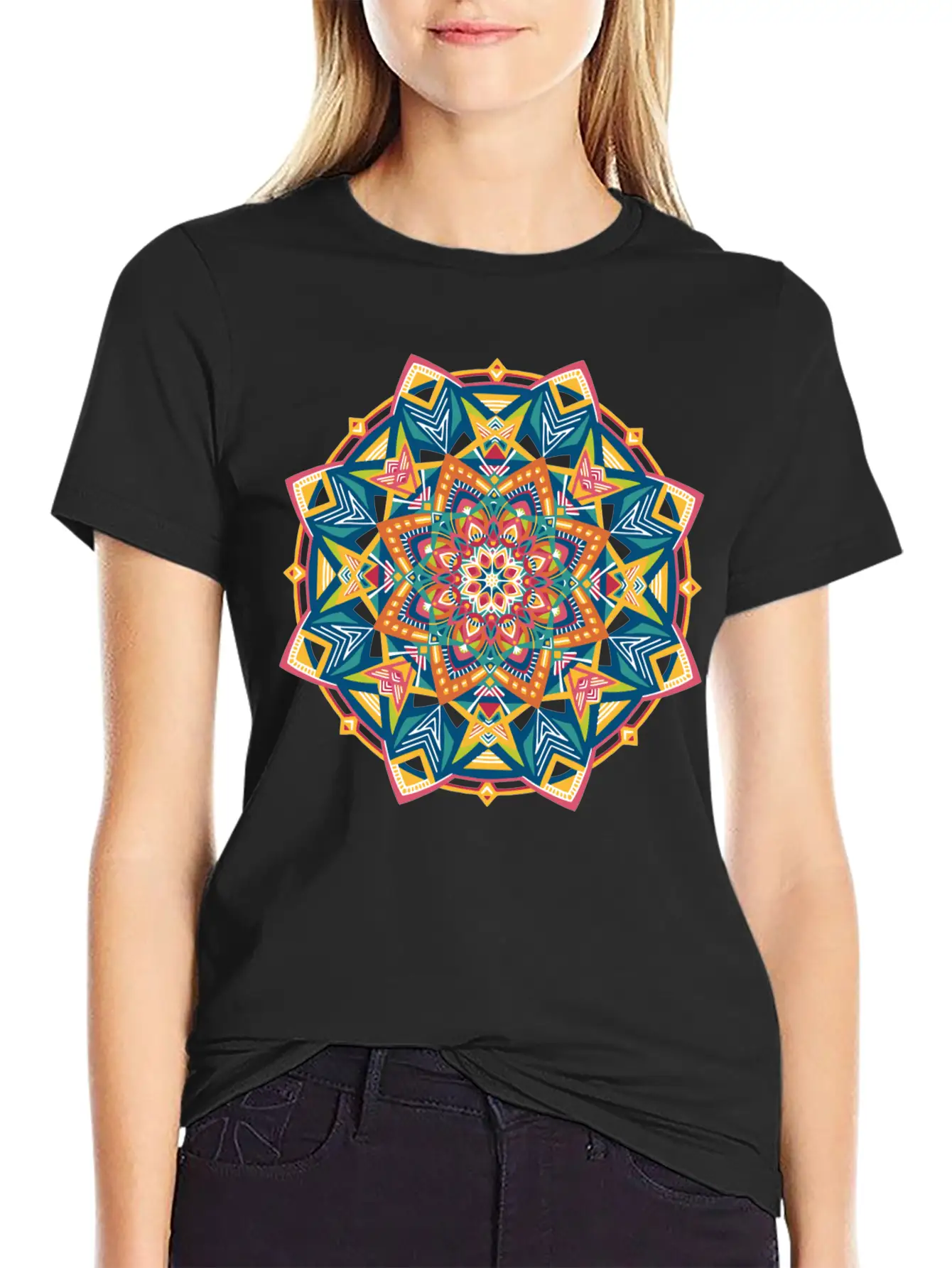 Nordic Mandala No 723 Unisex Short Sleeve Soft Cotton T-Shirt – Casual Everyday Wear