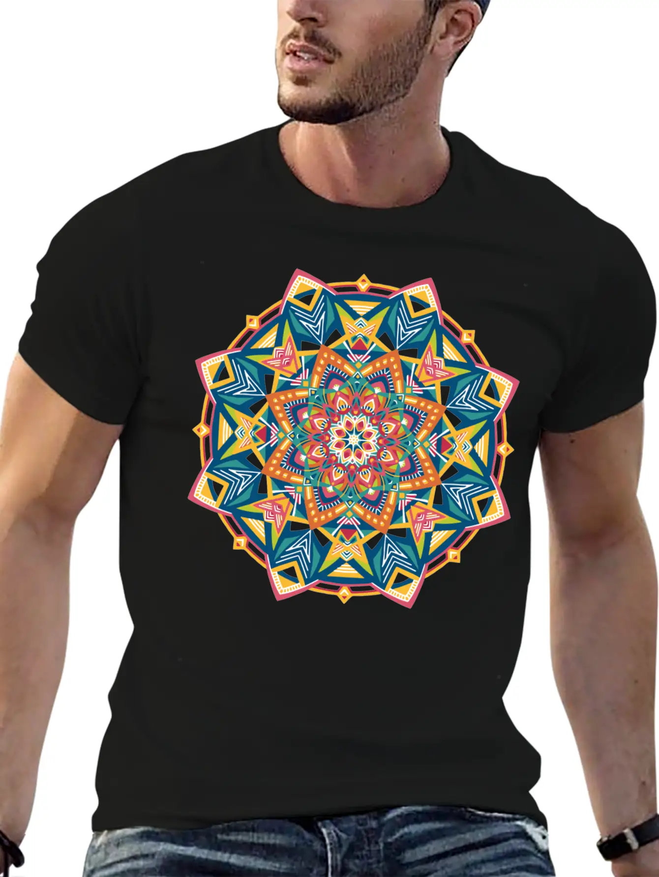 Nordic Mandala No 723 Unisex Short Sleeve Soft Cotton T-Shirt – Casual Everyday Wear