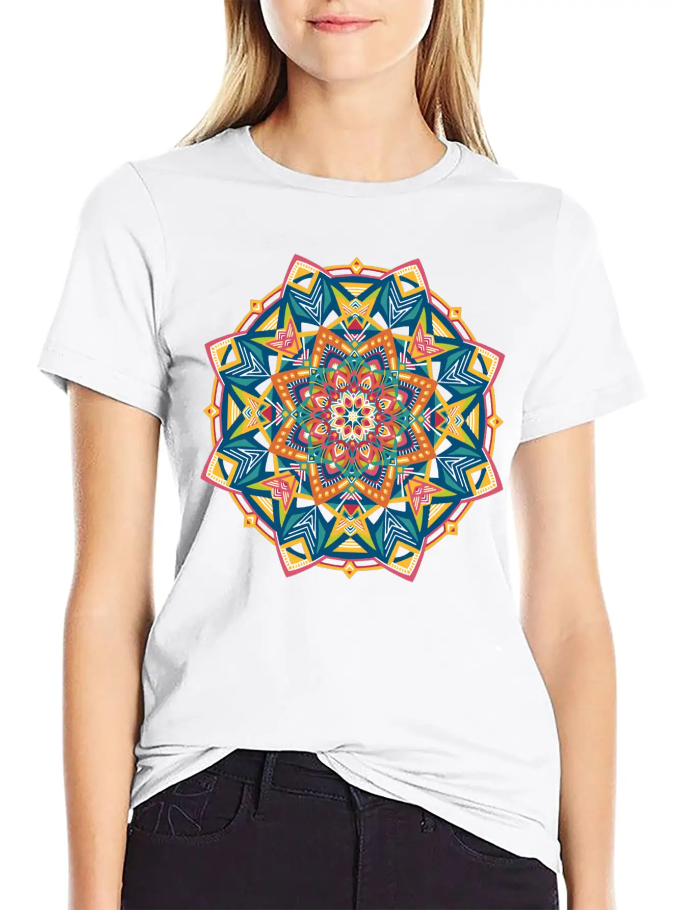 Nordic Mandala No 723 Unisex Short Sleeve Soft Cotton T-Shirt – Casual Everyday Wear