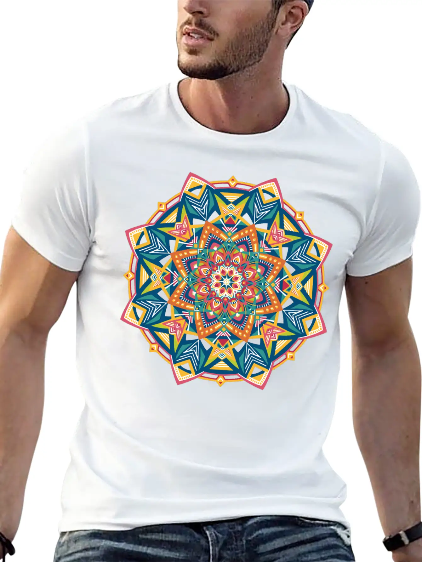 Nordic Mandala No 723 Unisex Short Sleeve Soft Cotton T-Shirt – Casual Everyday Wear