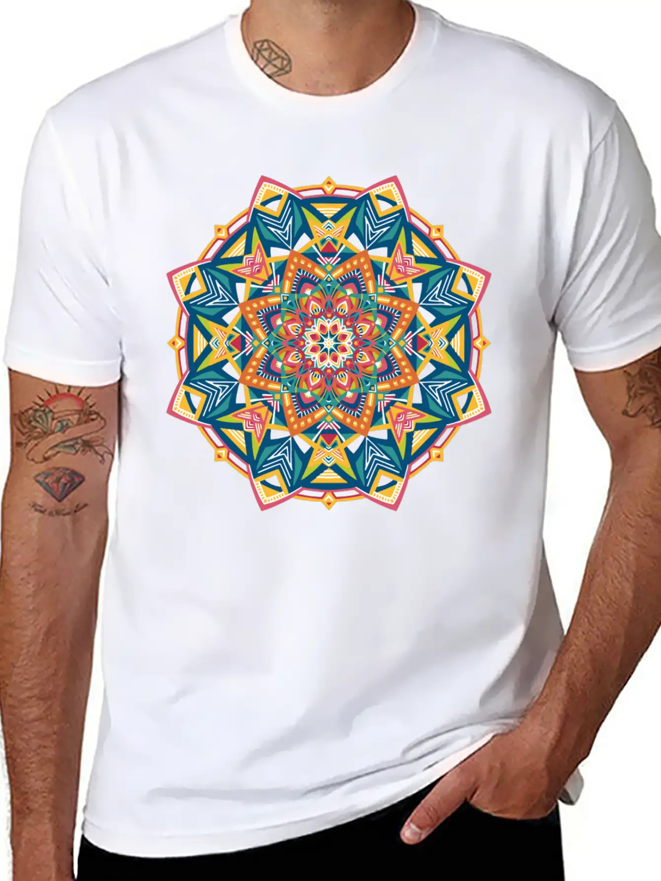 Nordic Mandala No 723 Unisex Short Sleeve Soft Cotton T-Shirt – Casual Everyday Wear