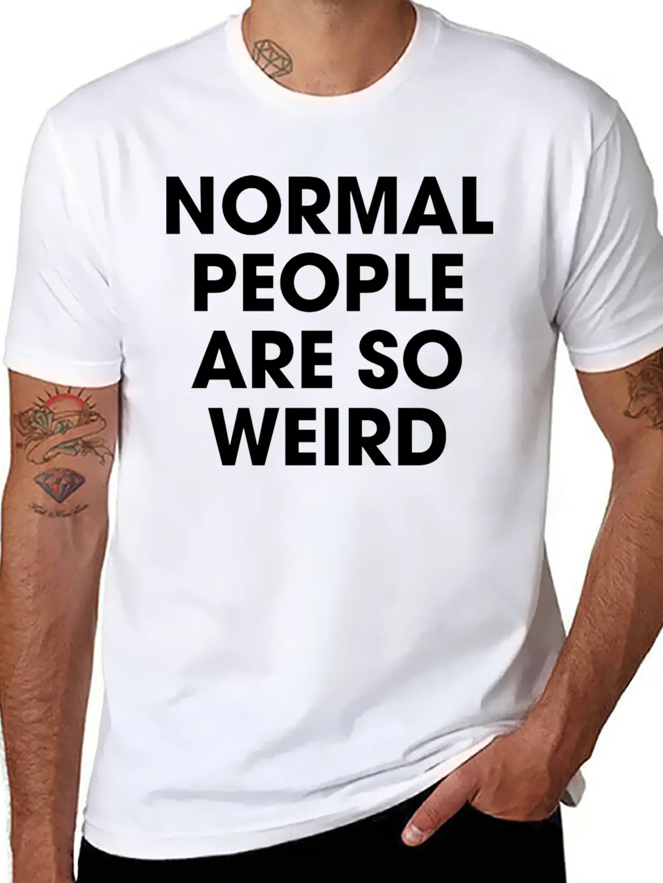 Normal People Are So Weird Stylish Everyday T-Shirt – Unisex Basic Cotton Tee