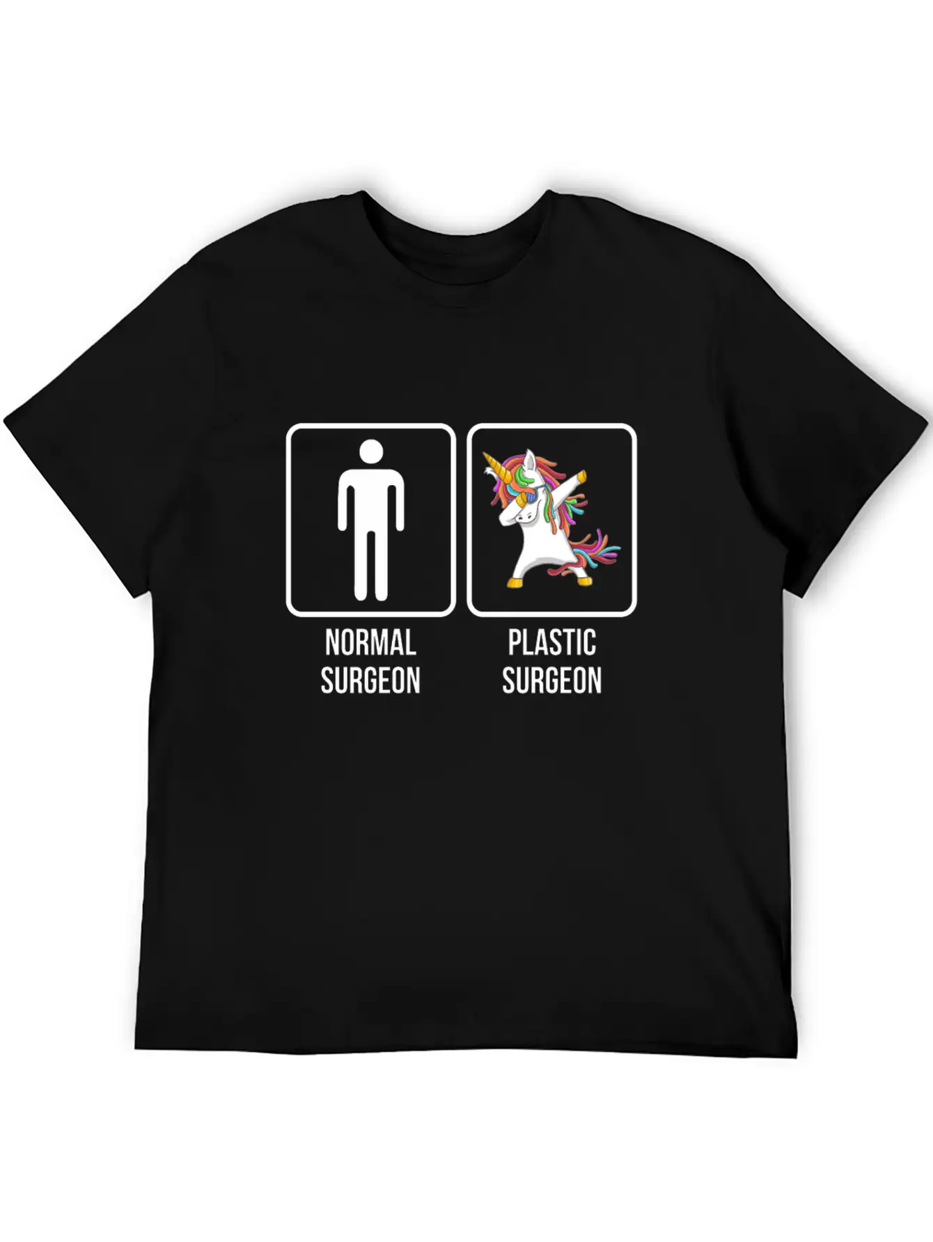 Normal Surgeon Plastic Surgeon Dabbing Unicorn Stylish Everyday T-Shirt – Unisex Basic Cotton Tee