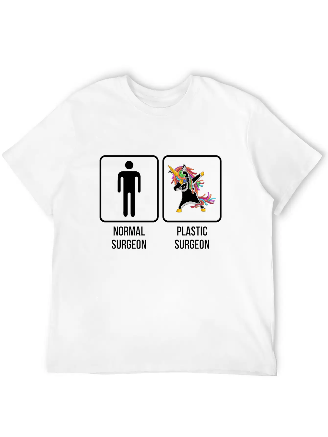 Normal Surgeon Plastic Surgeon Dabbing Unicorn Stylish Everyday T-Shirt – Unisex Basic Cotton Tee