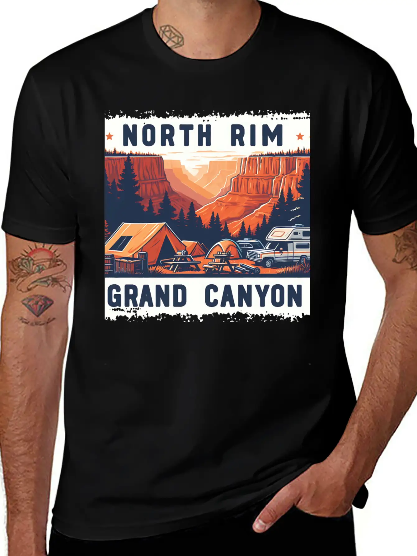 North Rim Grand Canyon Comfortable Minimalist Graphic Tee – Summer Style Essential