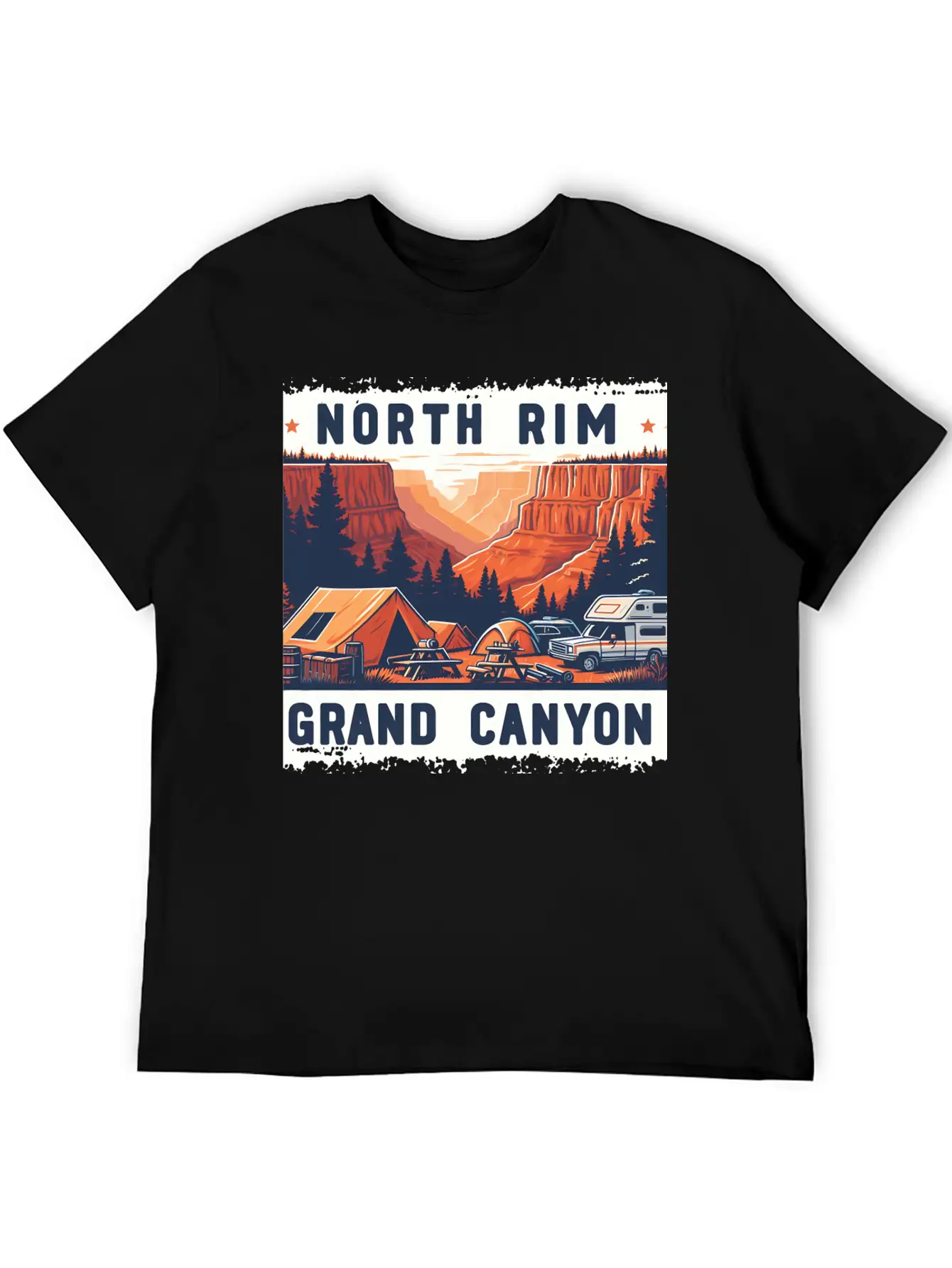North Rim Grand Canyon Comfortable Minimalist Graphic Tee – Summer Style Essential