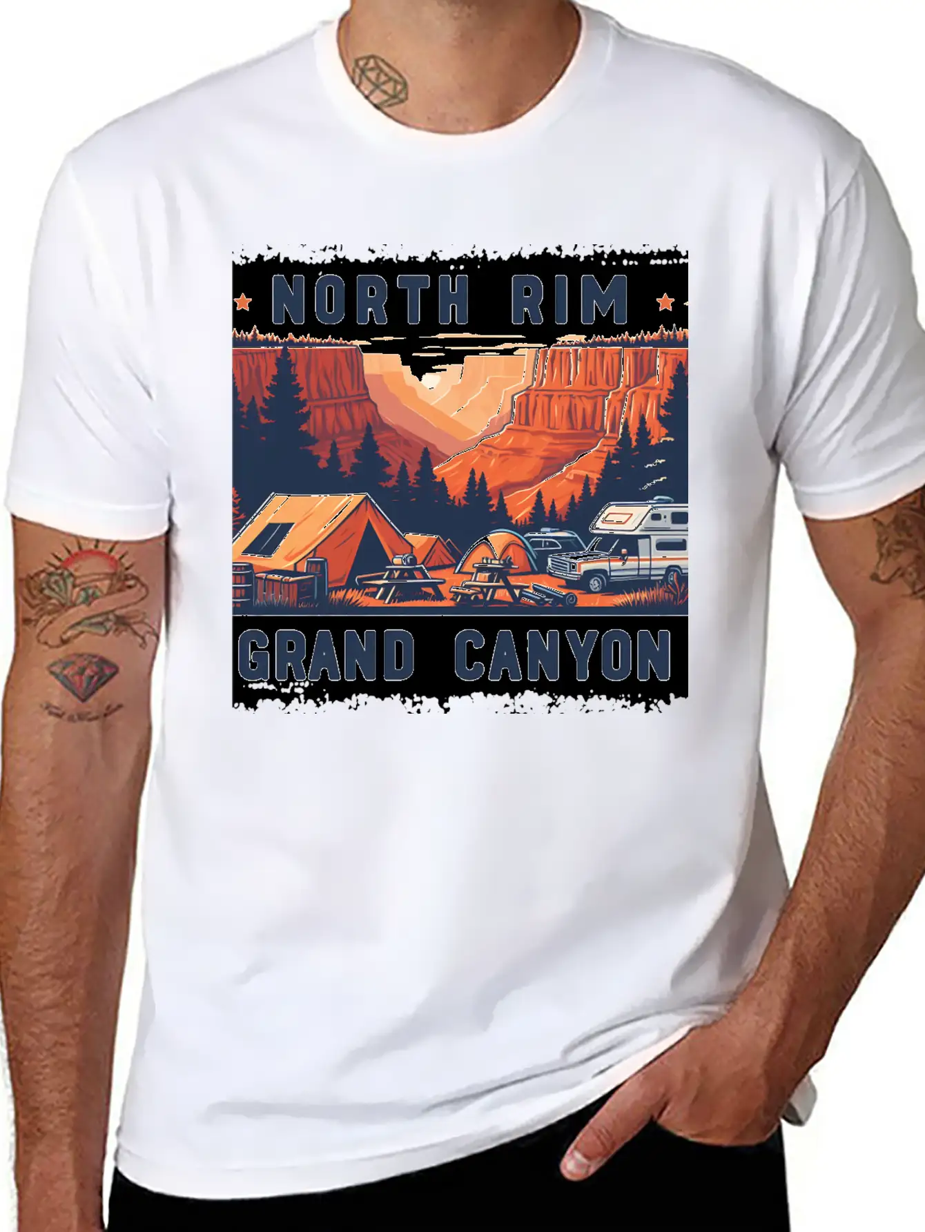 North Rim Grand Canyon Comfortable Minimalist Graphic Tee – Summer Style Essential