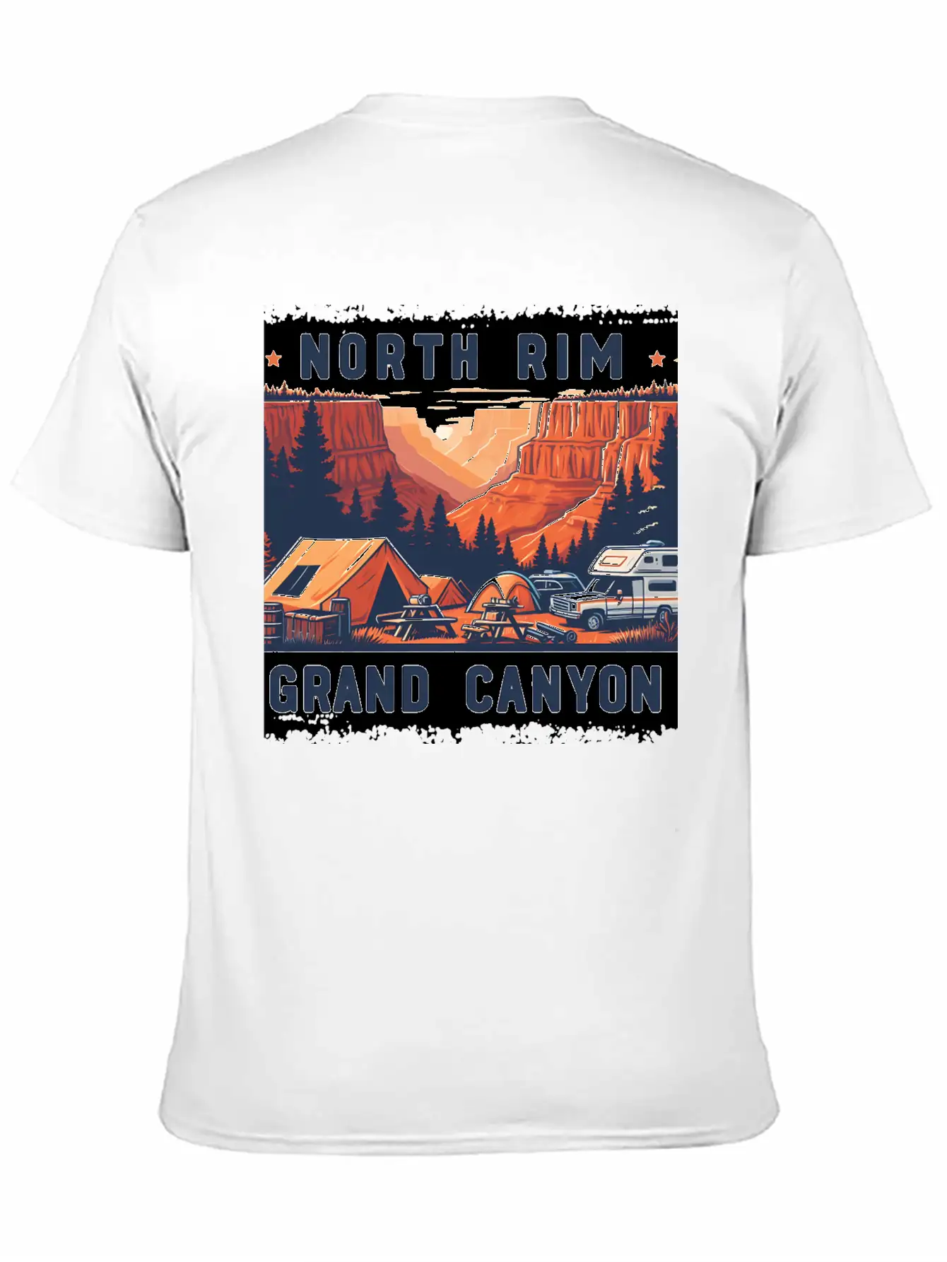 North Rim Grand Canyon Comfortable Minimalist Graphic Tee – Summer Style Essential