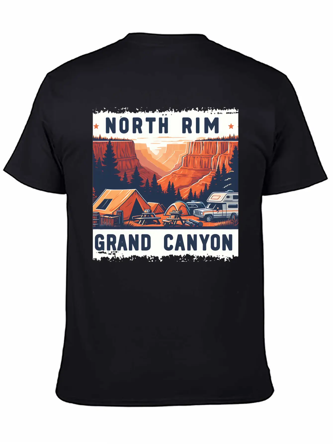 North Rim Grand Canyon Comfortable Minimalist Graphic Tee – Summer Style Essential