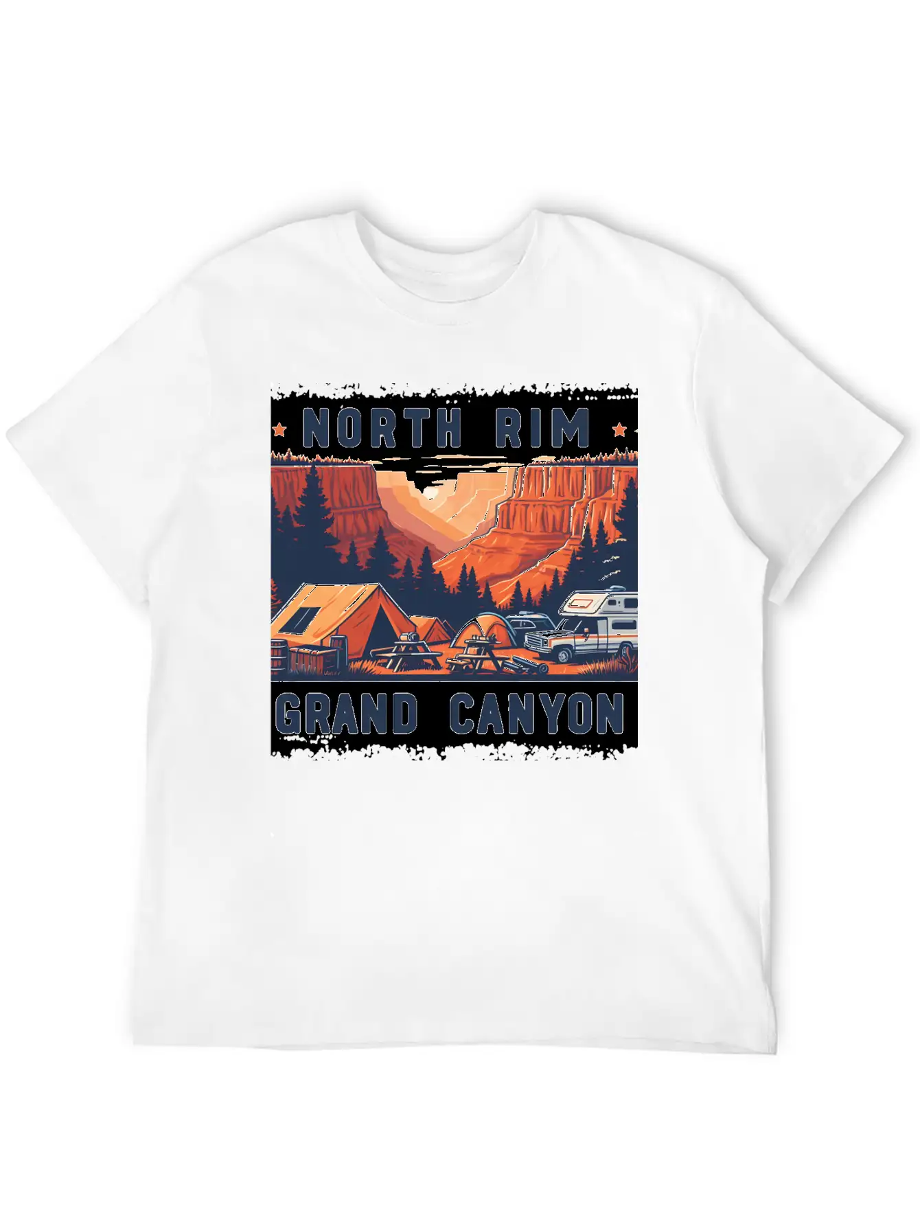 North Rim Grand Canyon Comfortable Minimalist Graphic Tee – Summer Style Essential