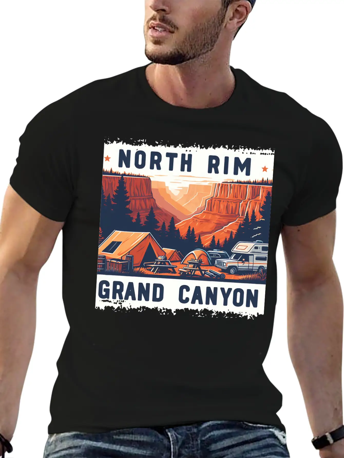 North Rim Grand Canyon Comfortable Minimalist Graphic Tee – Summer Style Essential