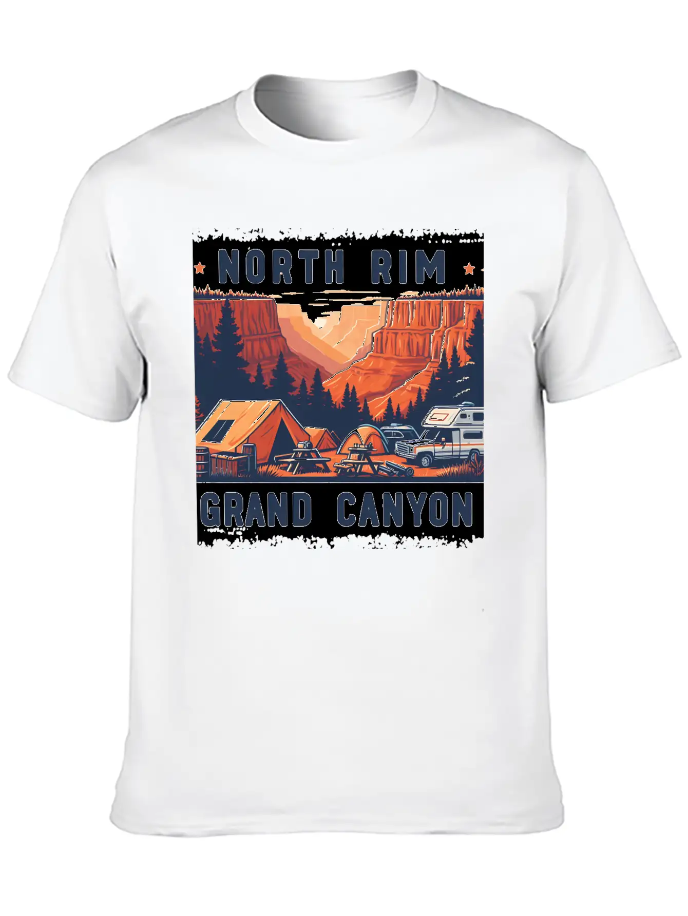 North Rim Grand Canyon Comfortable Minimalist Graphic Tee – Summer Style Essential