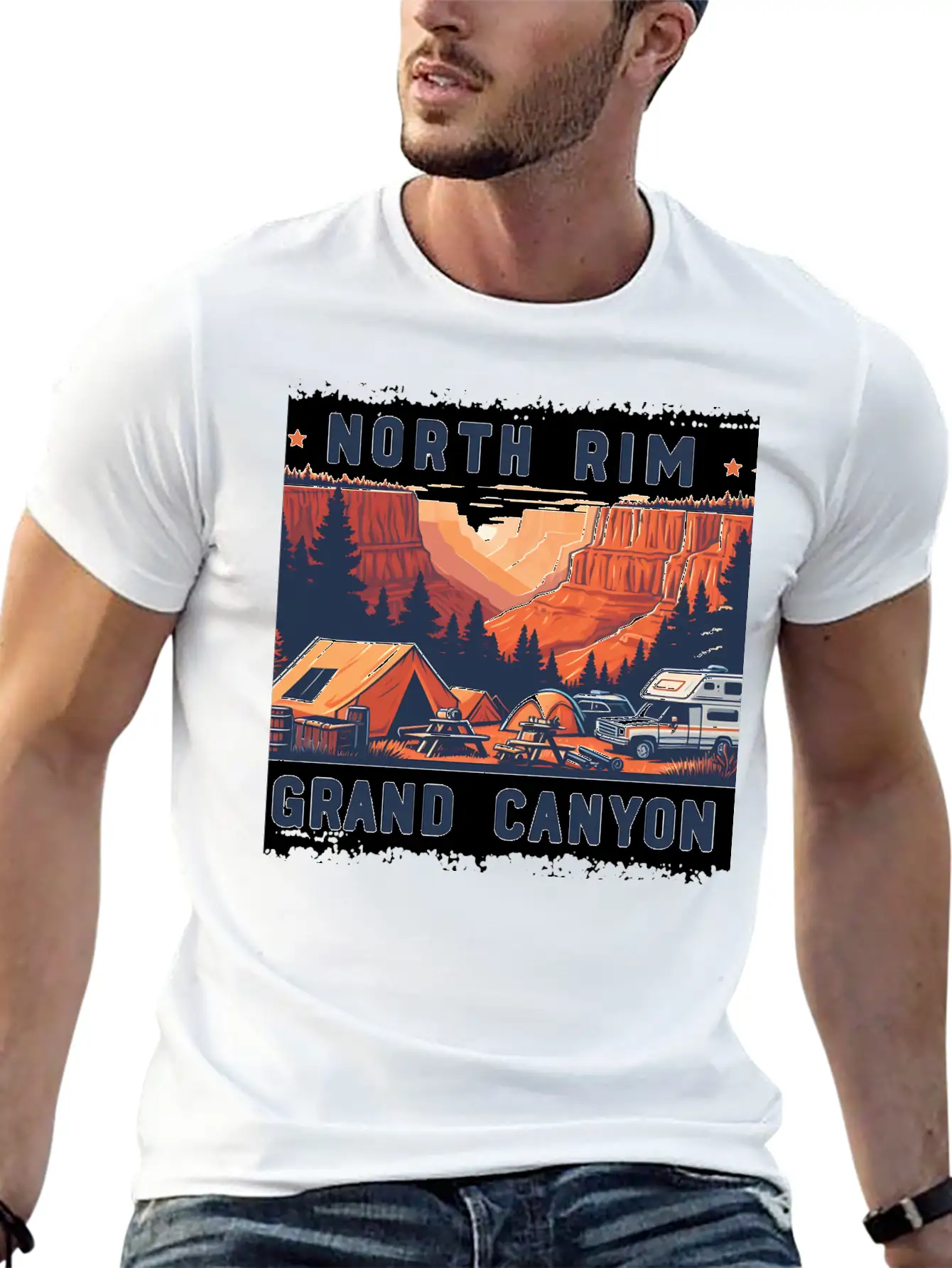North Rim Grand Canyon Comfortable Minimalist Graphic Tee – Summer Style Essential