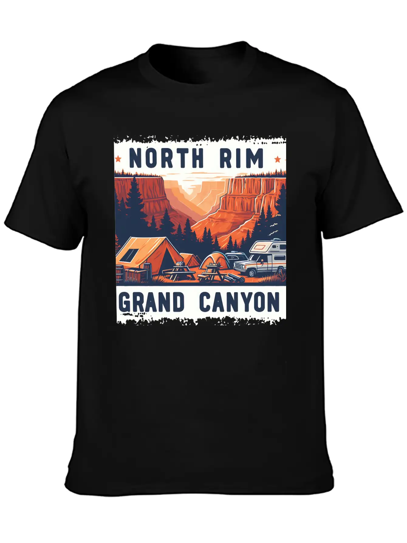 North Rim Grand Canyon Comfortable Minimalist Graphic Tee – Summer Style Essential