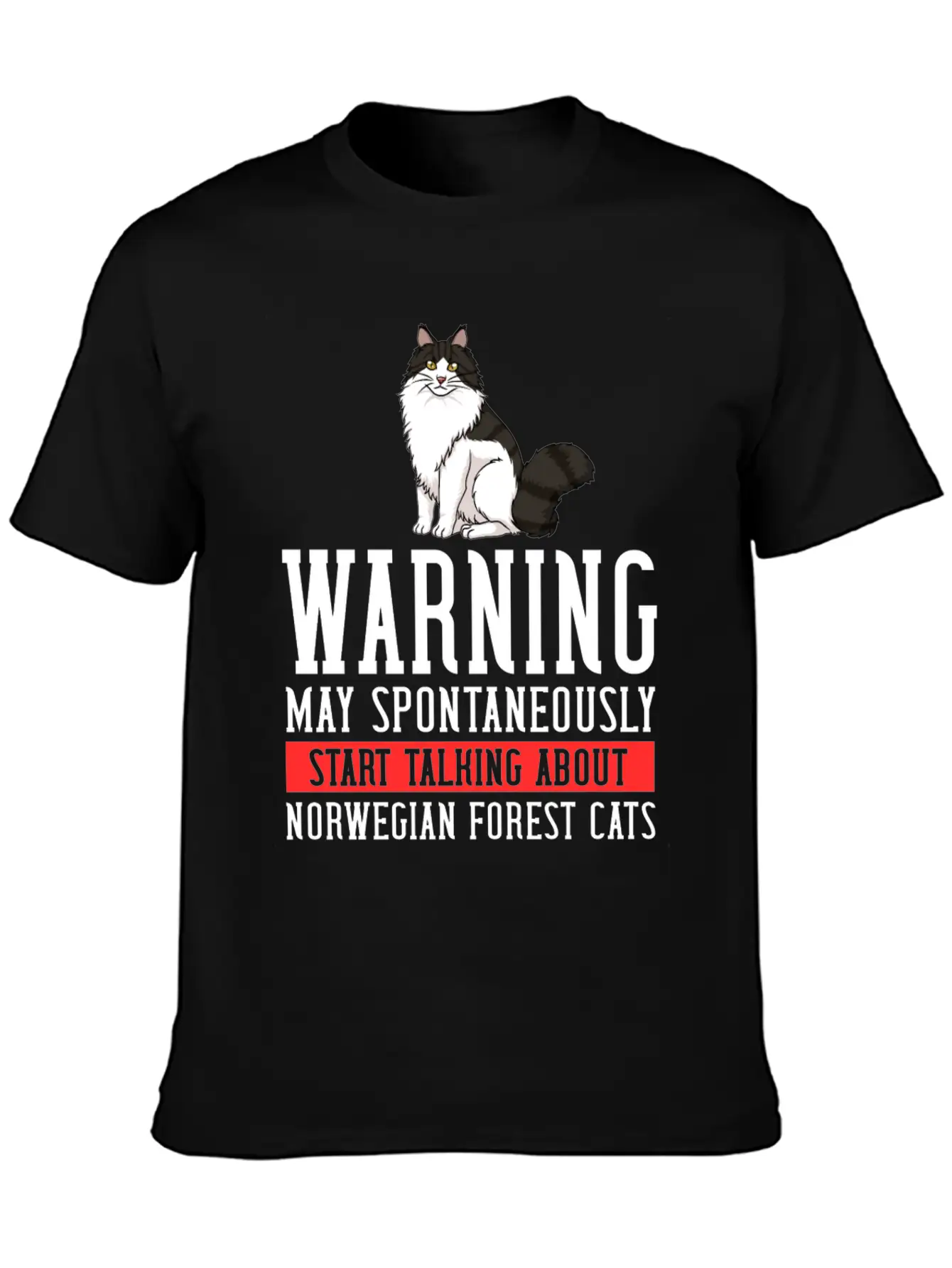 Norwegian Forest Cat Gift Kitten Owner Lover Comfortable Minimalist Graphic Tee – Summer Style Essential