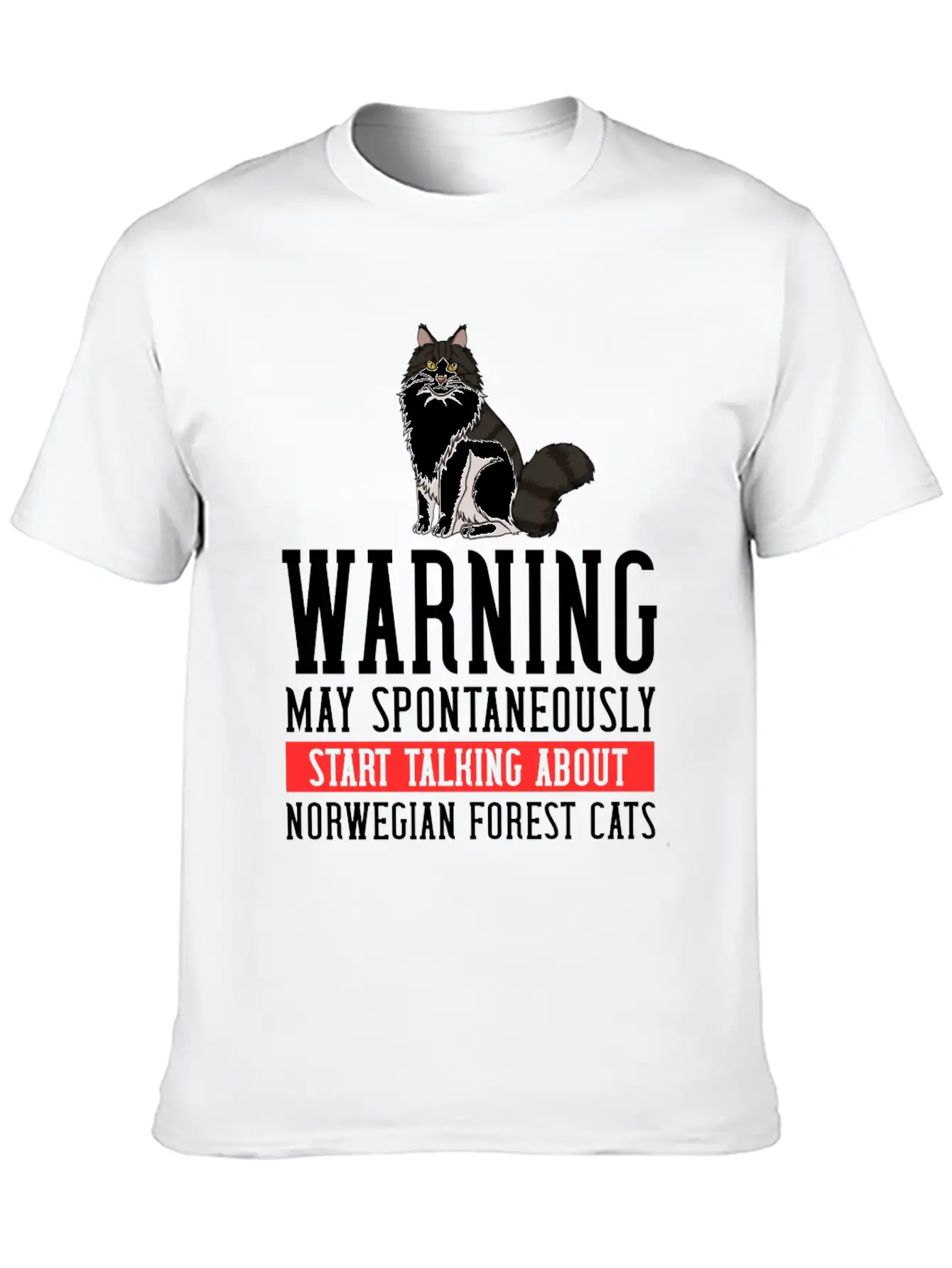 Norwegian Forest Cat Gift Kitten Owner Lover Comfortable Minimalist Graphic Tee – Summer Style Essential