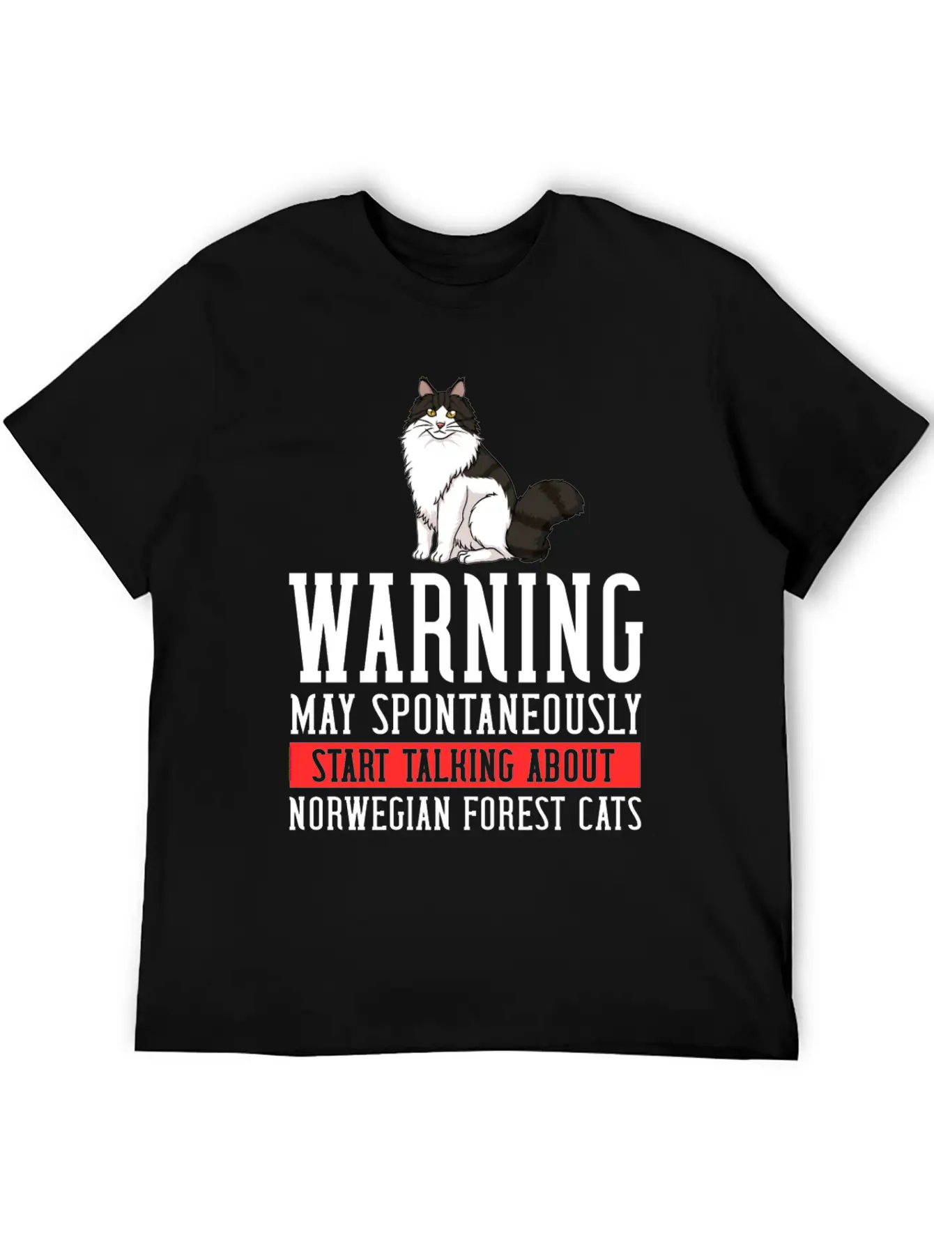 Norwegian Forest Cat Gift Kitten Owner Lover Comfortable Minimalist Graphic Tee – Summer Style Essential