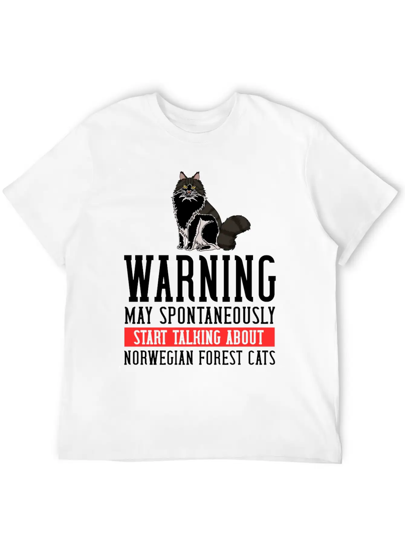 Norwegian Forest Cat Gift Kitten Owner Lover Comfortable Minimalist Graphic Tee – Summer Style Essential