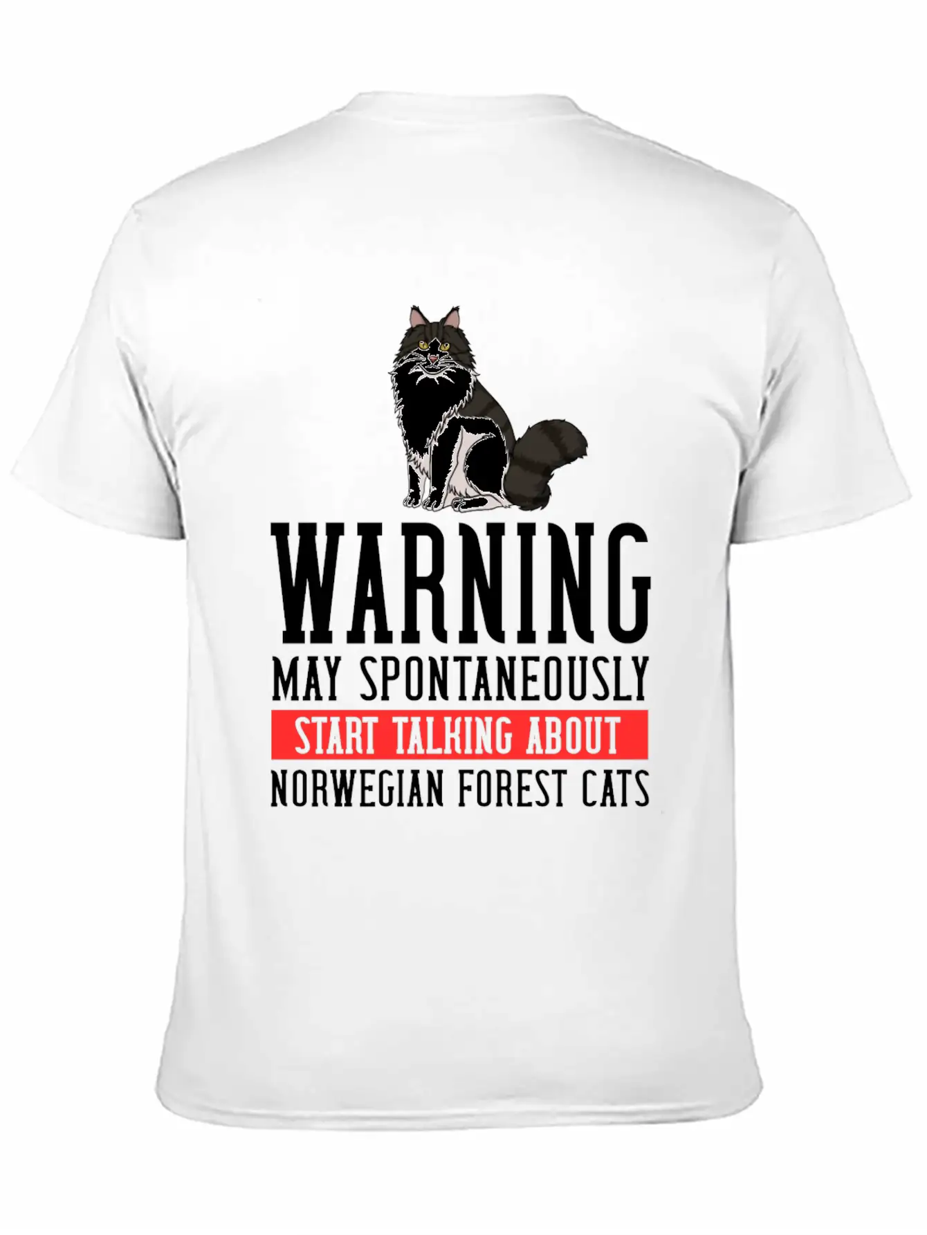 Norwegian Forest Cat Gift Kitten Owner Lover Comfortable Minimalist Graphic Tee – Summer Style Essential