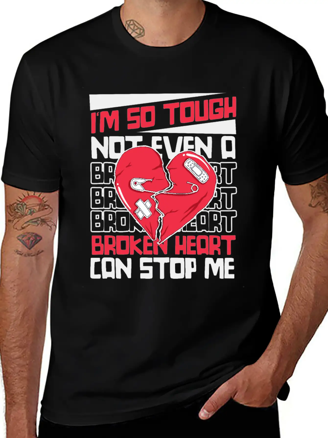 Not Even A Broken Heart Can Stop Me Open Heart Stylish Everyday T-Shirt – Unisex Basic Cotton Tee