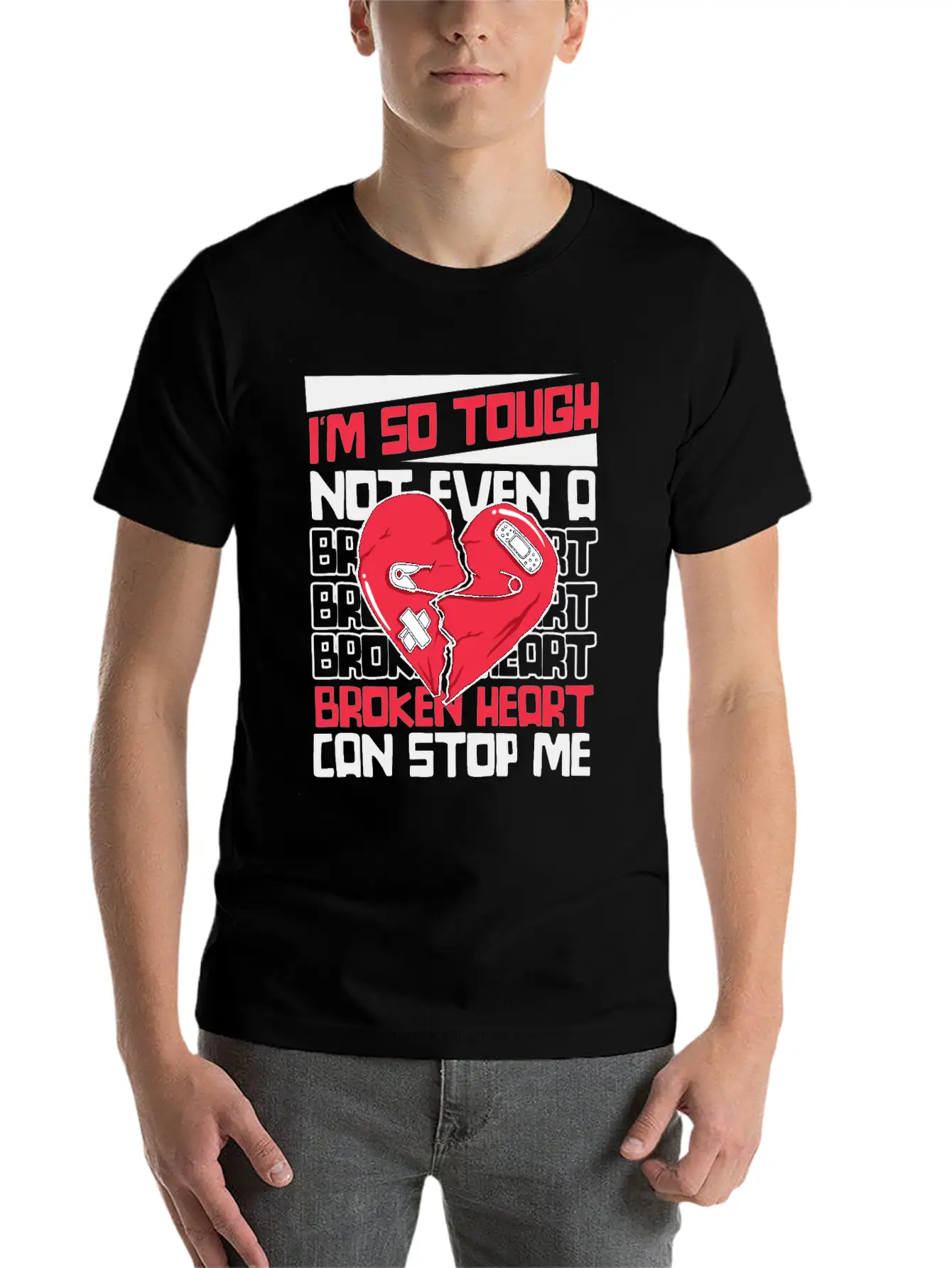 Not Even A Broken Heart Can Stop Me Open Heart Stylish Everyday T-Shirt – Unisex Basic Cotton Tee