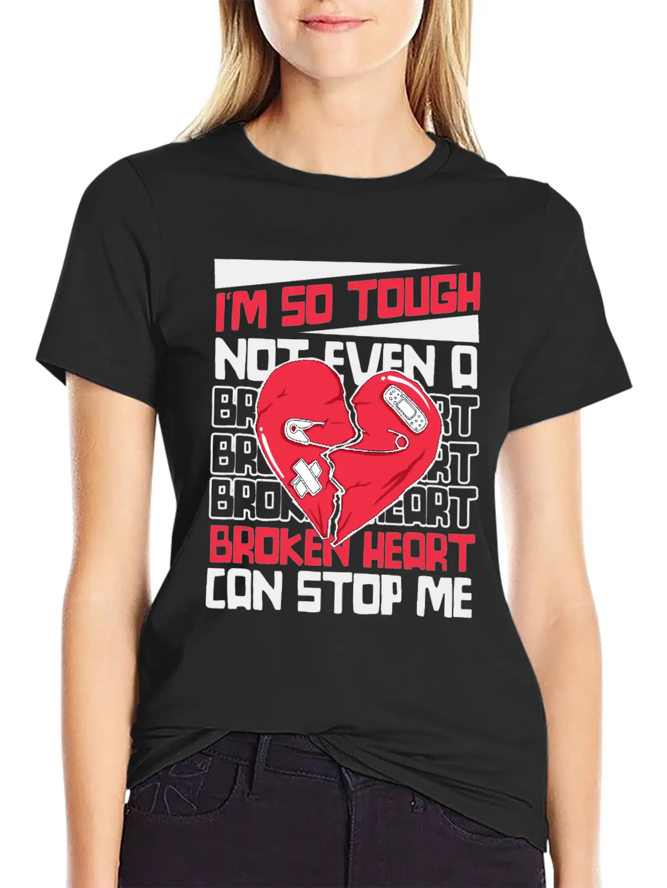 Not Even A Broken Heart Can Stop Me Open Heart Stylish Everyday T-Shirt – Unisex Basic Cotton Tee