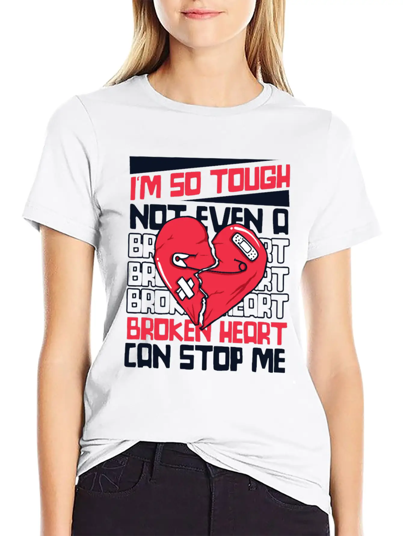 Not Even A Broken Heart Can Stop Me Open Heart Stylish Everyday T-Shirt – Unisex Basic Cotton Tee