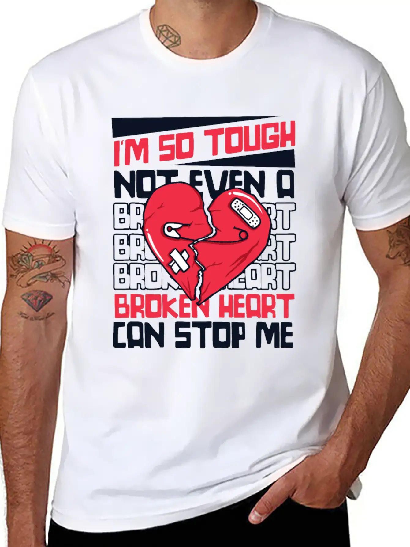 Not Even A Broken Heart Can Stop Me Open Heart Stylish Everyday T-Shirt – Unisex Basic Cotton Tee