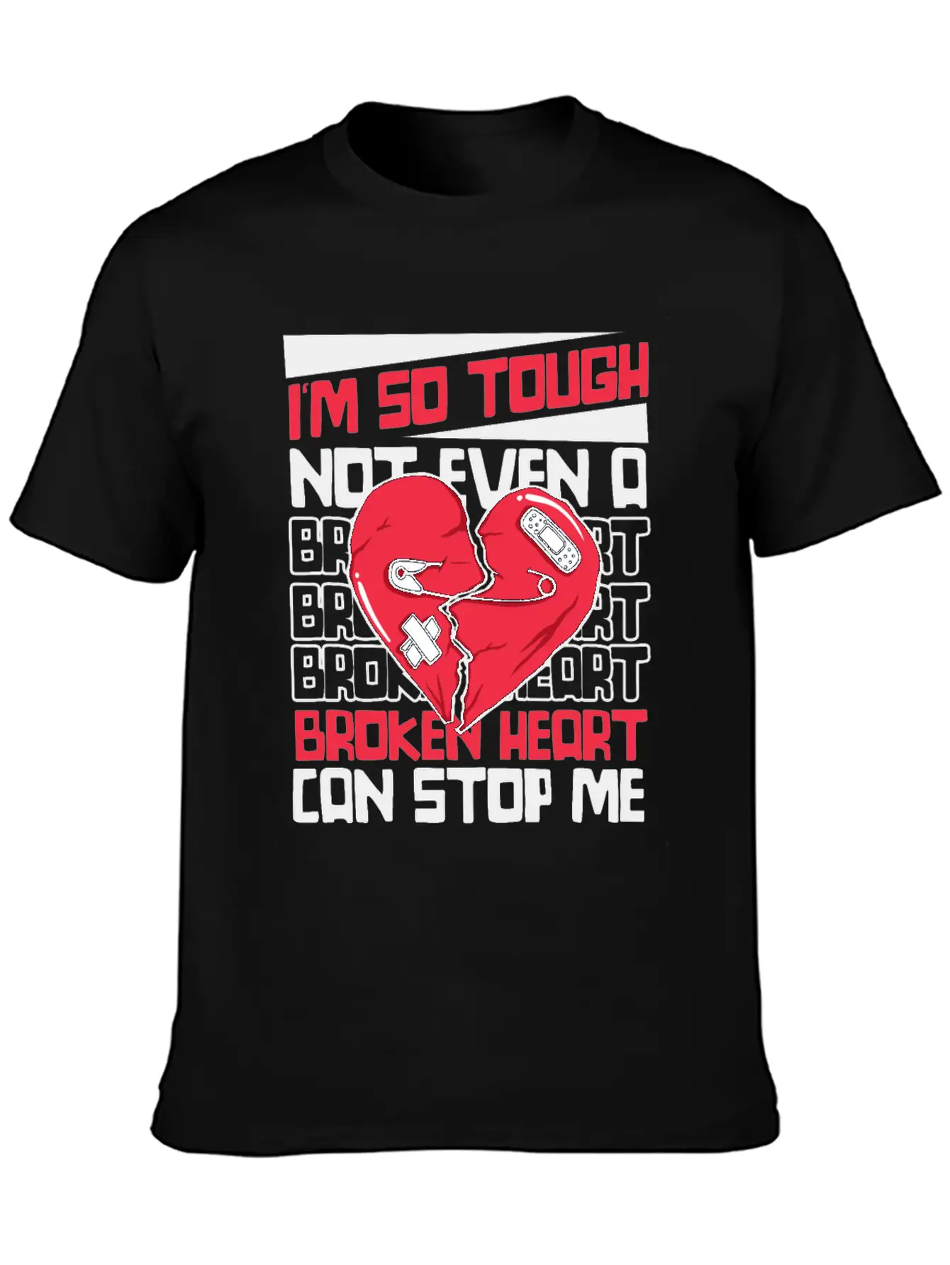 Not Even A Broken Heart Can Stop Me Open Heart Stylish Everyday T-Shirt – Unisex Basic Cotton Tee