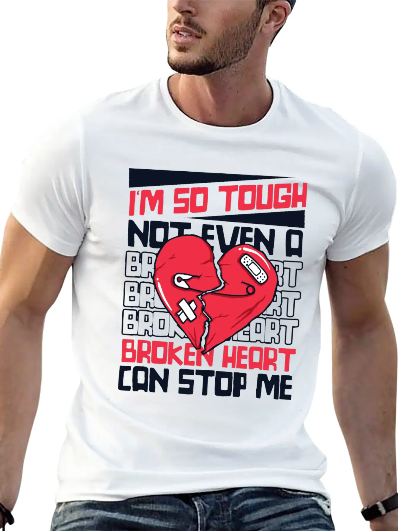 Not Even A Broken Heart Can Stop Me Open Heart Stylish Everyday T-Shirt – Unisex Basic Cotton Tee
