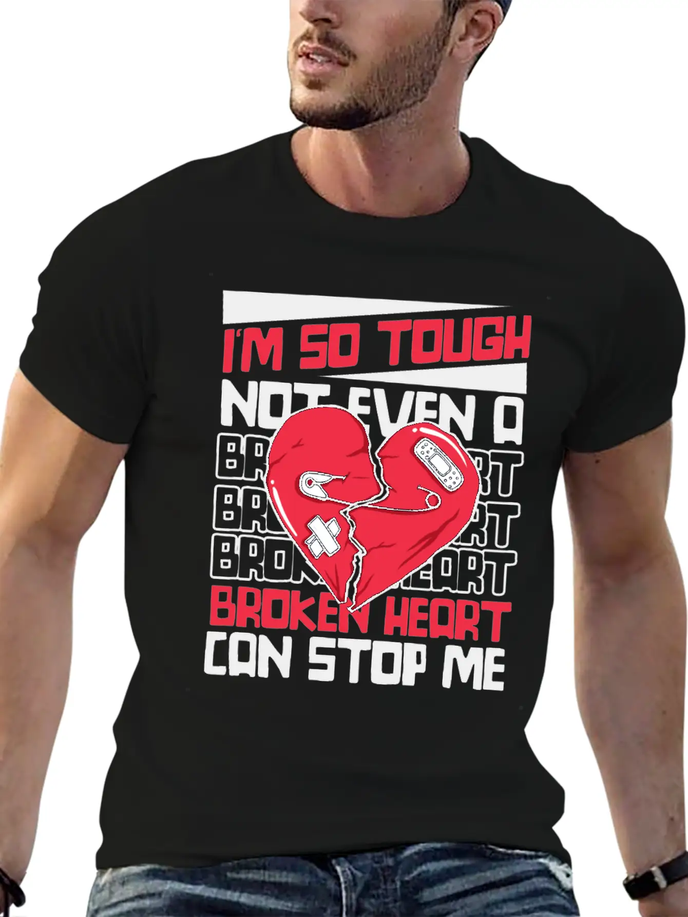 Not Even A Broken Heart Can Stop Me Open Heart Stylish Everyday T-Shirt – Unisex Basic Cotton Tee