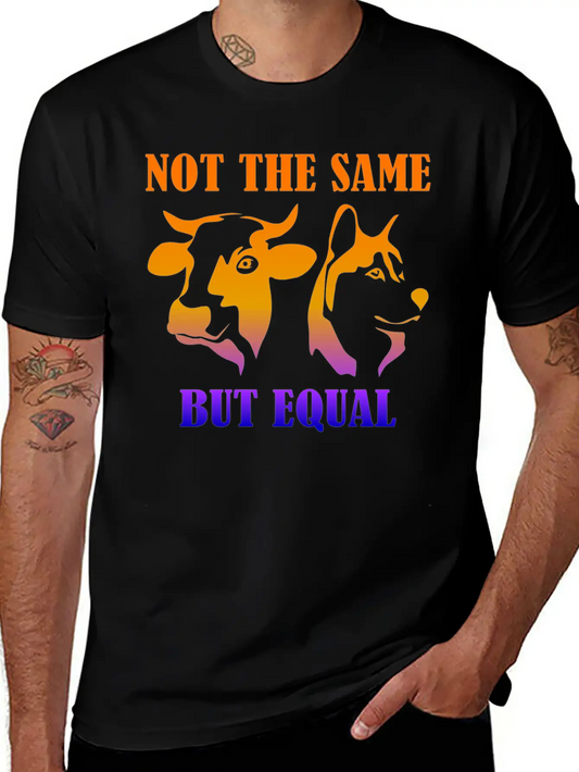Not The Same But Equal Plants Vegan Basic Graphic T-Shirt – Daily Comfort In Soft Cotton