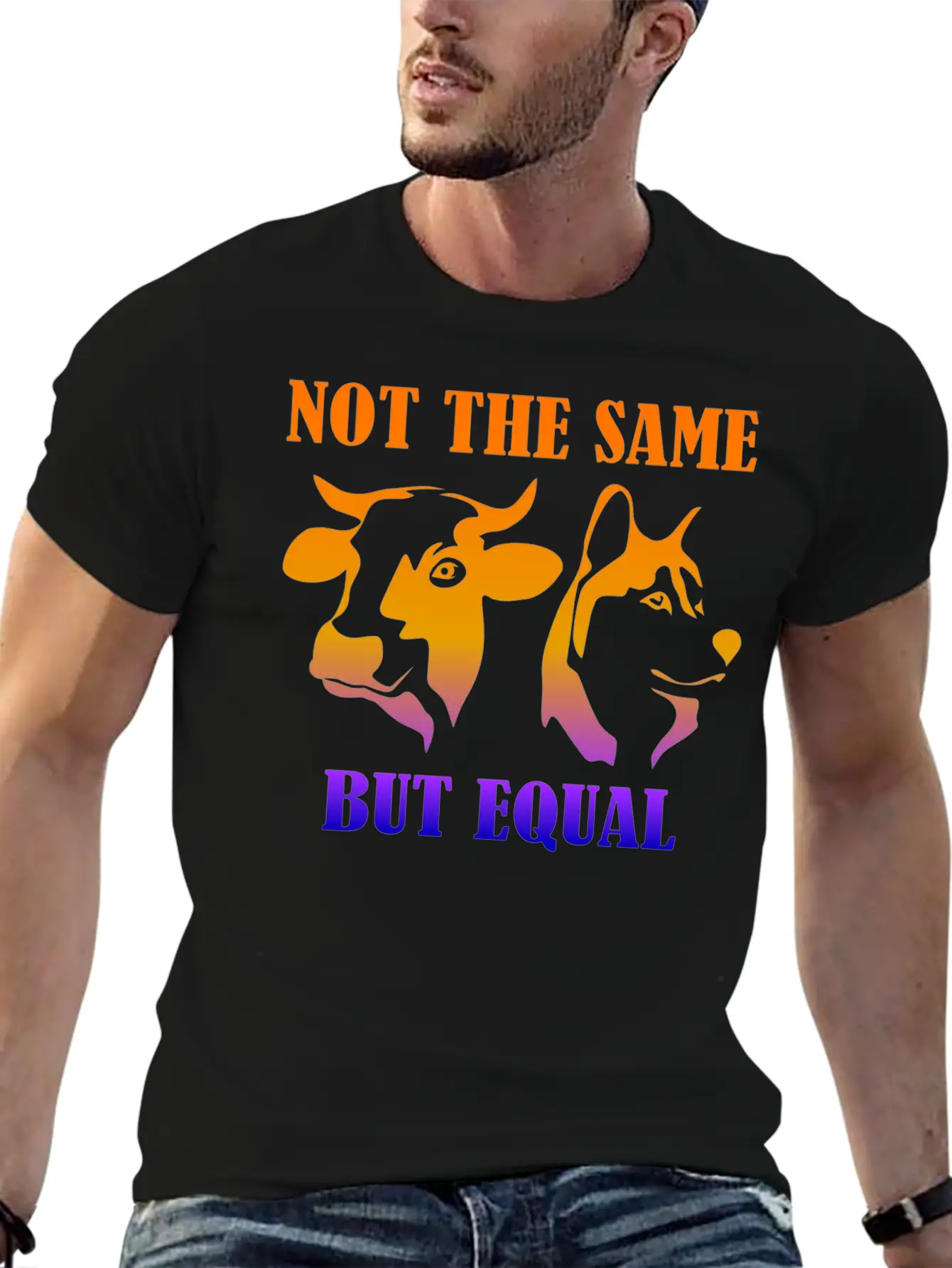 Not The Same But Equal Plants Vegan Basic Graphic T-Shirt – Daily Comfort In Soft Cotton