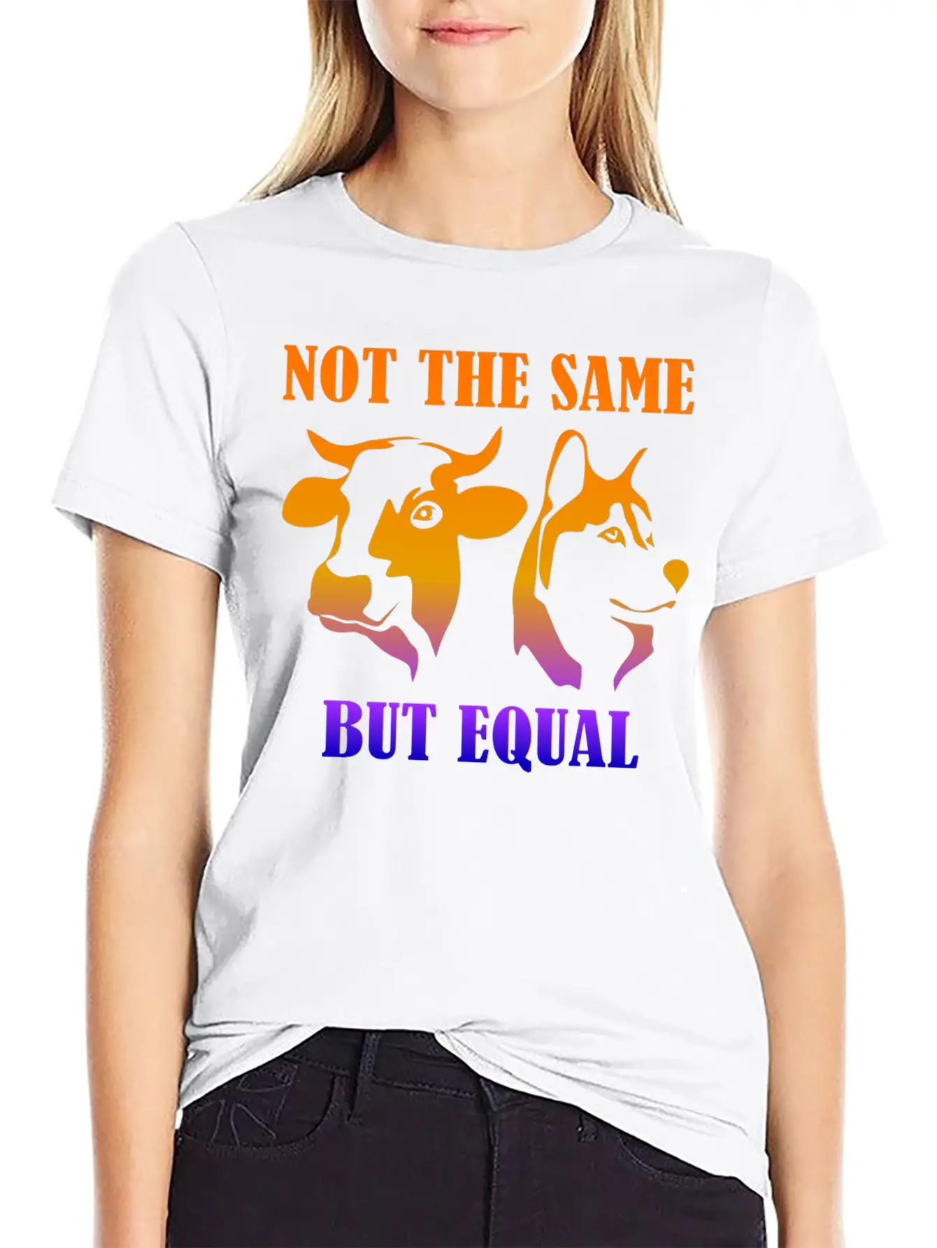 Not The Same But Equal Plants Vegan Basic Graphic T-Shirt – Daily Comfort In Soft Cotton