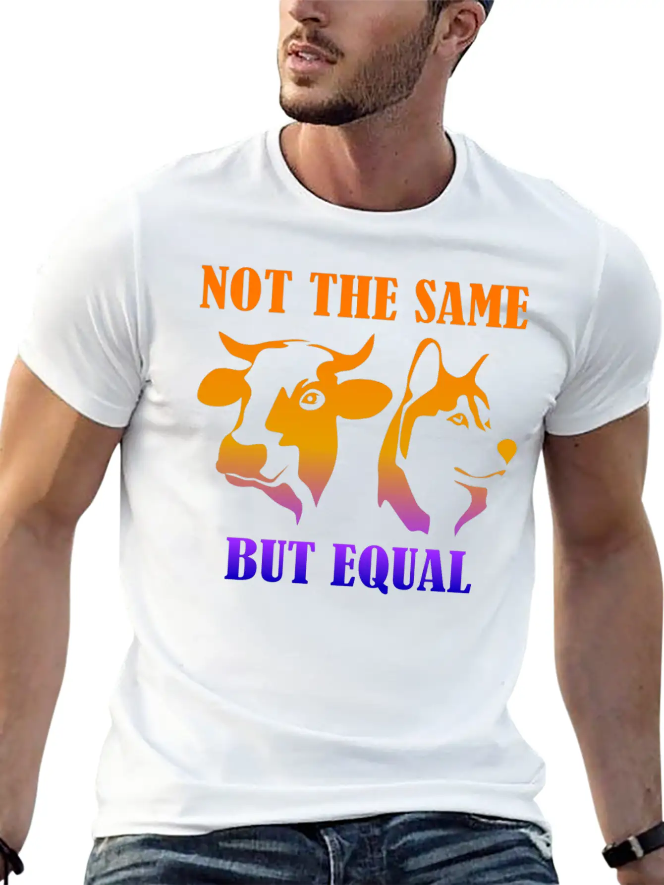 Not The Same But Equal Plants Vegan Basic Graphic T-Shirt – Daily Comfort In Soft Cotton